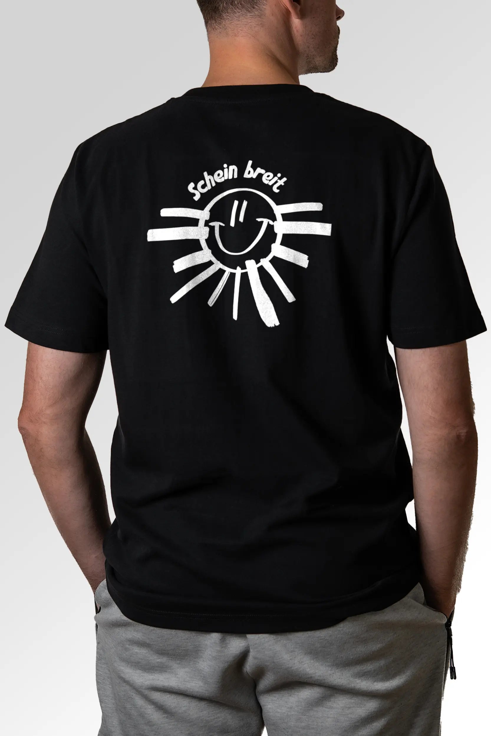 Vorschau des Organic Unisex T-Shirts von Maondo mit dem Design Schein Breit in der Farbe Black