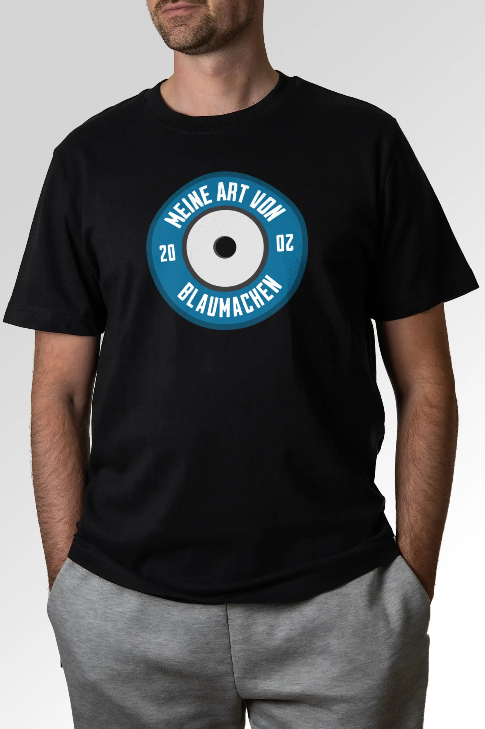 Vorschau des Organic Unisex T-Shirts von Maondo mit dem Design Blaumachen in der Farbe Black