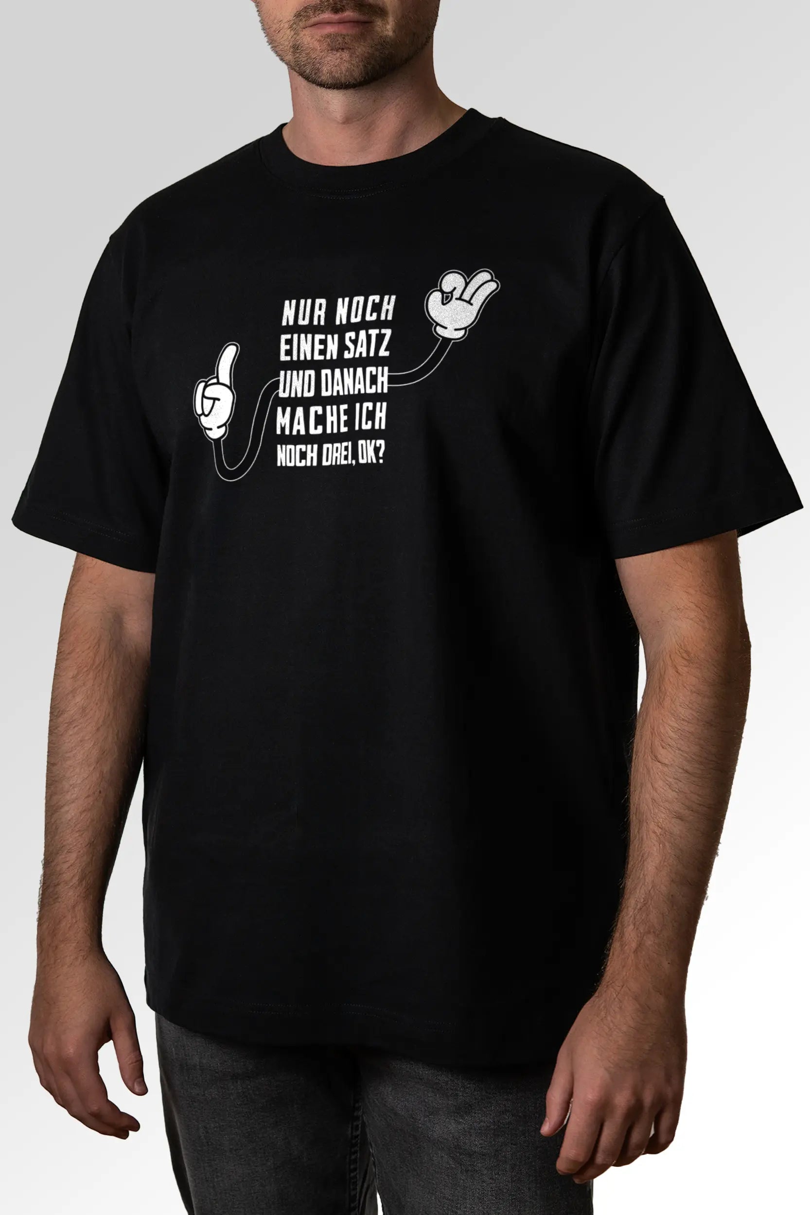 Vorschau des Organic Unisex T-Shirts von Maondo mit dem Design Letzter Satz in der Farbe Black