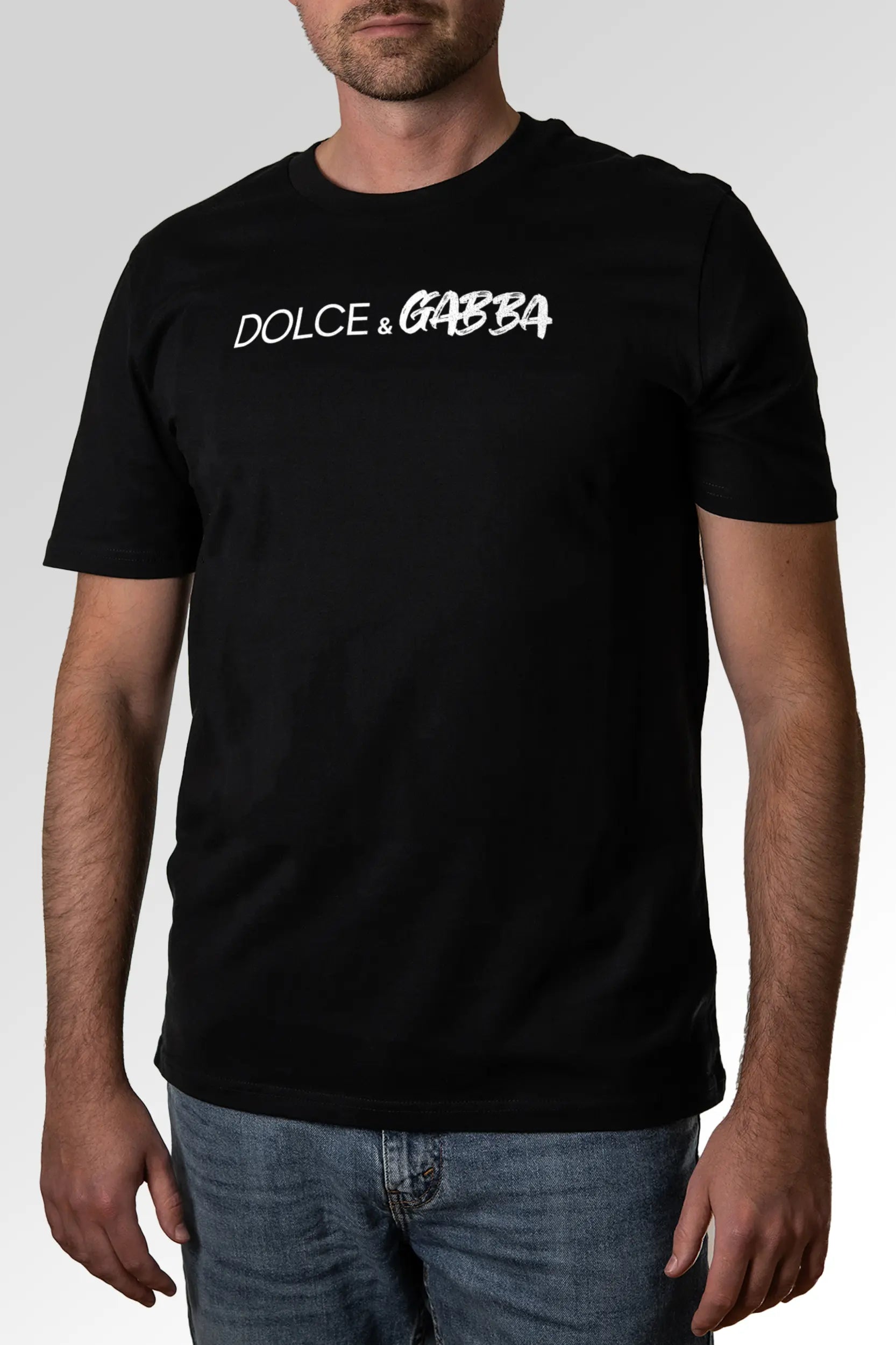 Vorschau des Organic Unisex T-Shirts von Maondo mit dem Design Dolce & Gabba in der Farbe Black