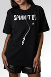 Vorschau des Organic Unisex T-Shirts von Maondo mit dem Design Spinnst du? in der Farbe Black