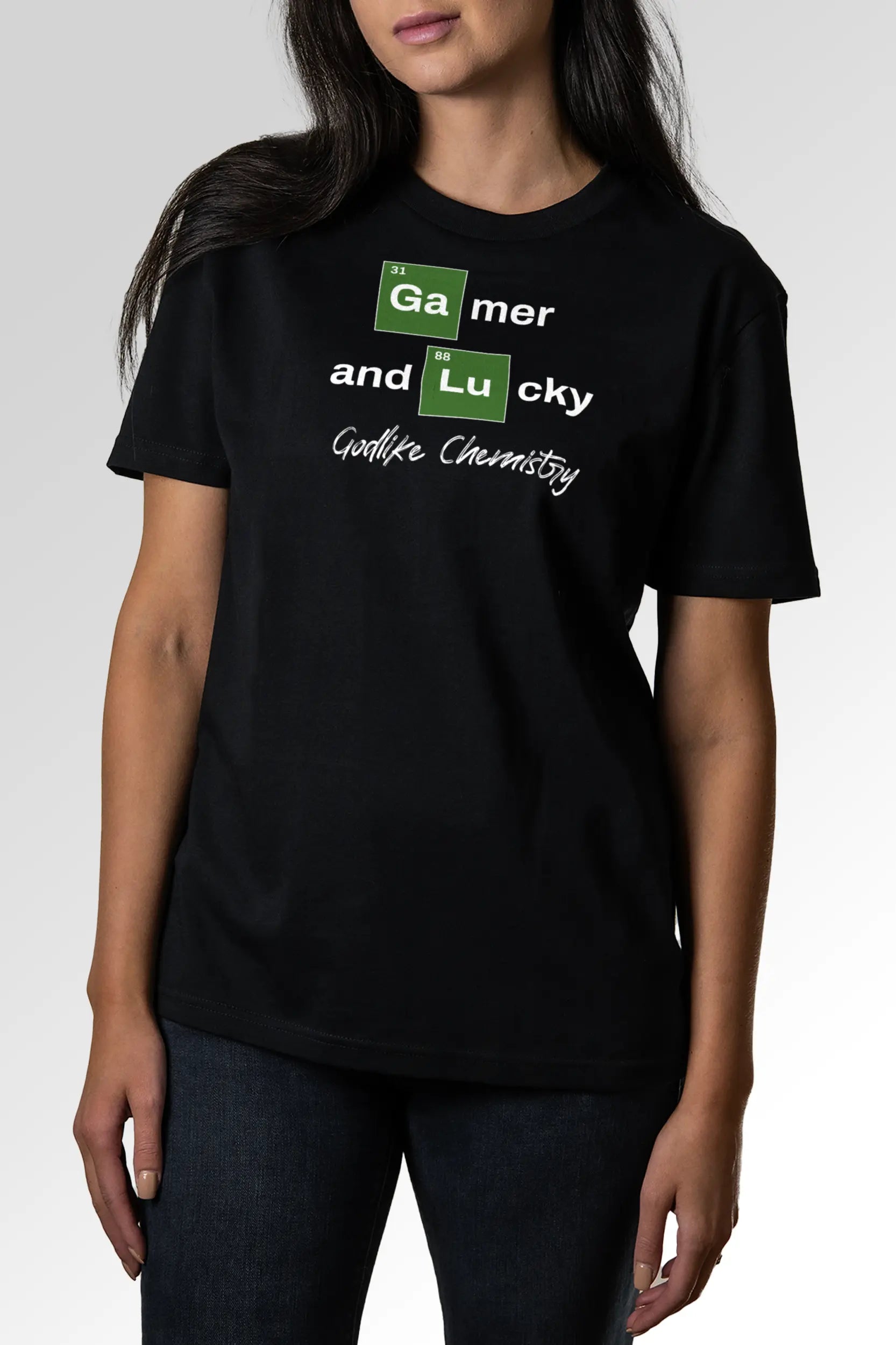 Vorschau des Organic Unisex T-Shirts von Maondo mit dem Design Gamer Chemistry in der Farbe Black