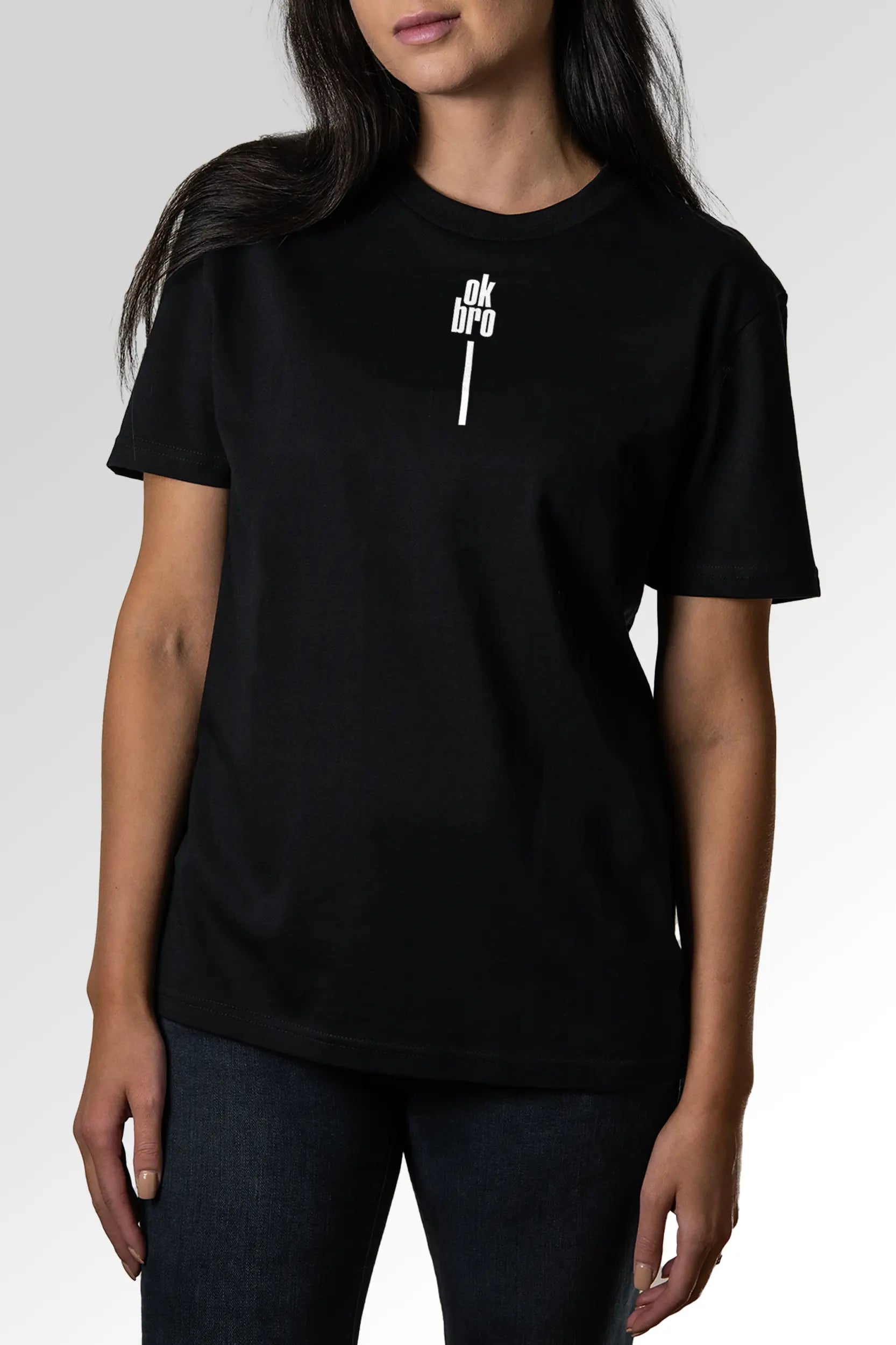 Vorschau des Organic Unisex T-Shirts von Maondo mit dem Design Okay Bro in der Farbe Black