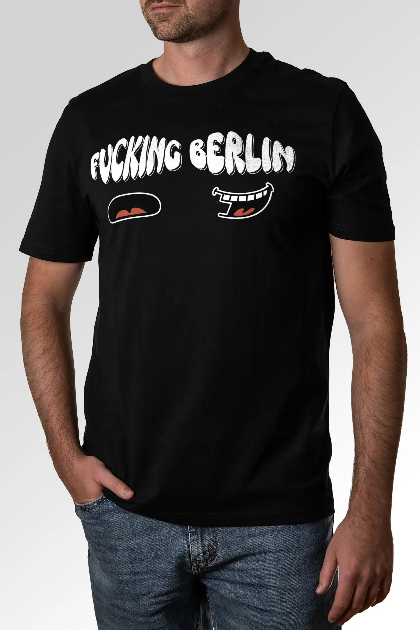 Vorschau des Organic Unisex T-Shirts von Maondo mit dem Design F Berlin in der Farbe Black