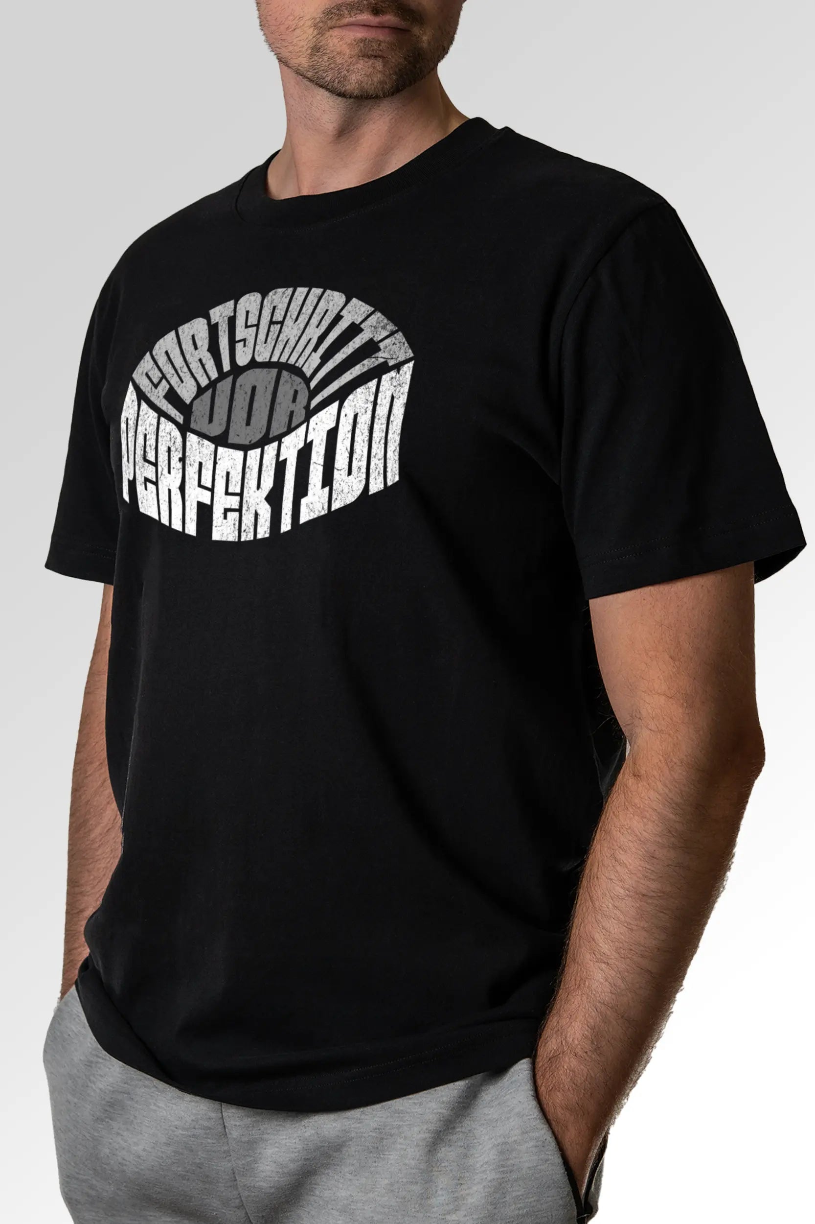 Vorschau des Organic Unisex T-Shirts von Maondo mit dem Design Geh mal vor in der Farbe Black