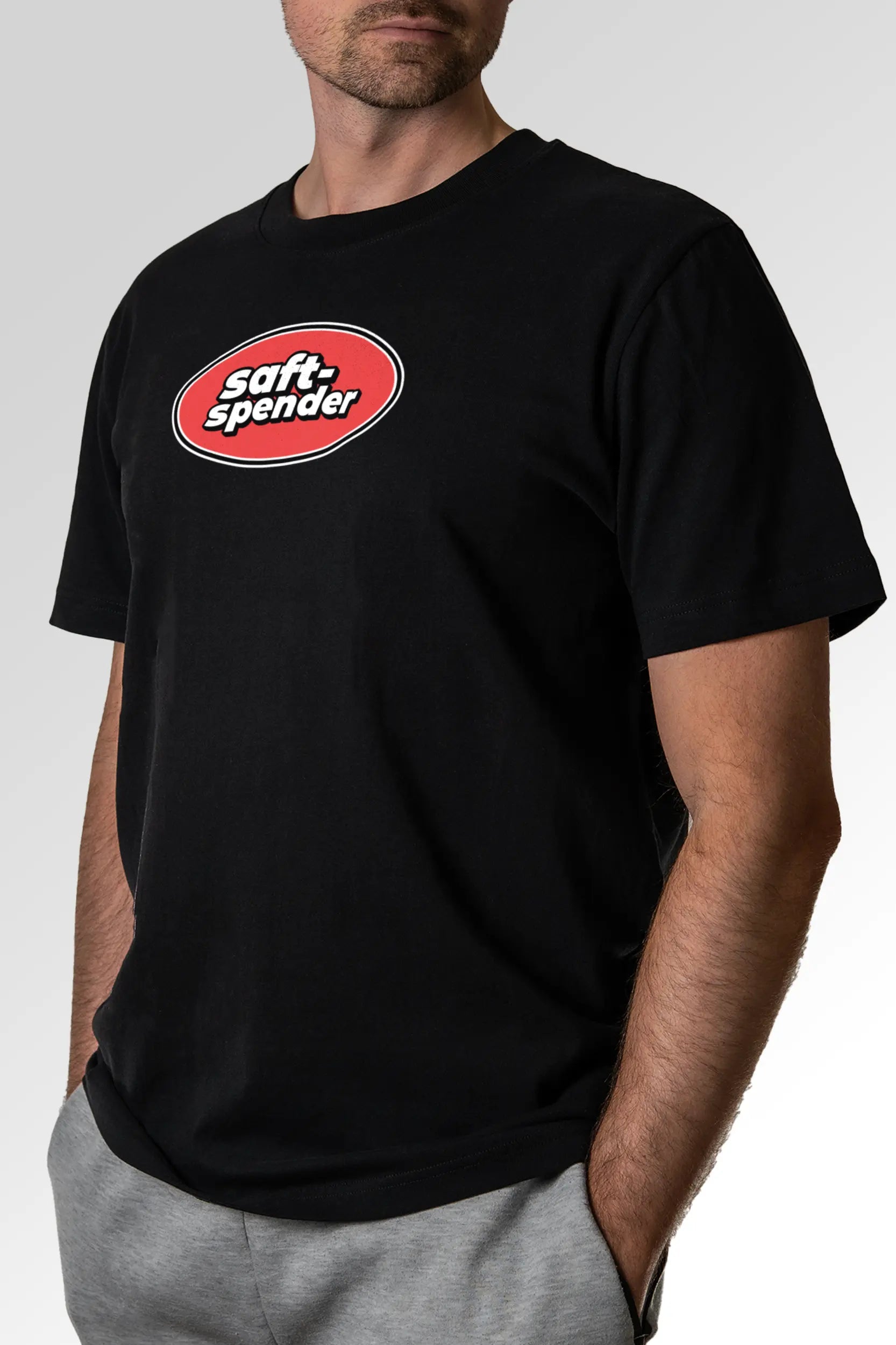 Vorschau des Organic Unisex T-Shirts von Maondo mit dem Design Saftspender in der Farbe Black