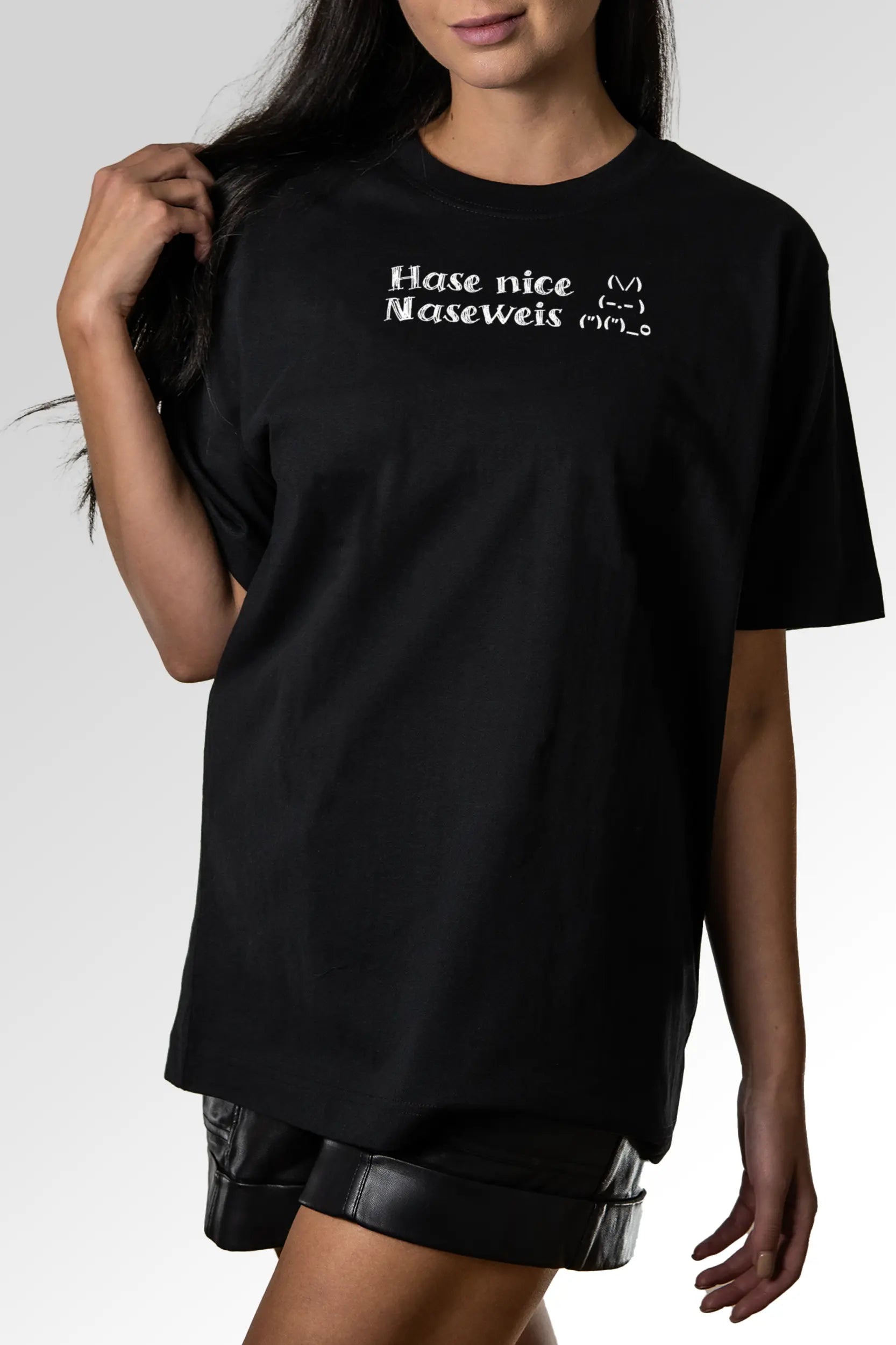 Vorschau des Organic Unisex T-Shirts von Maondo mit dem Design Nicer Hase in der Farbe Black