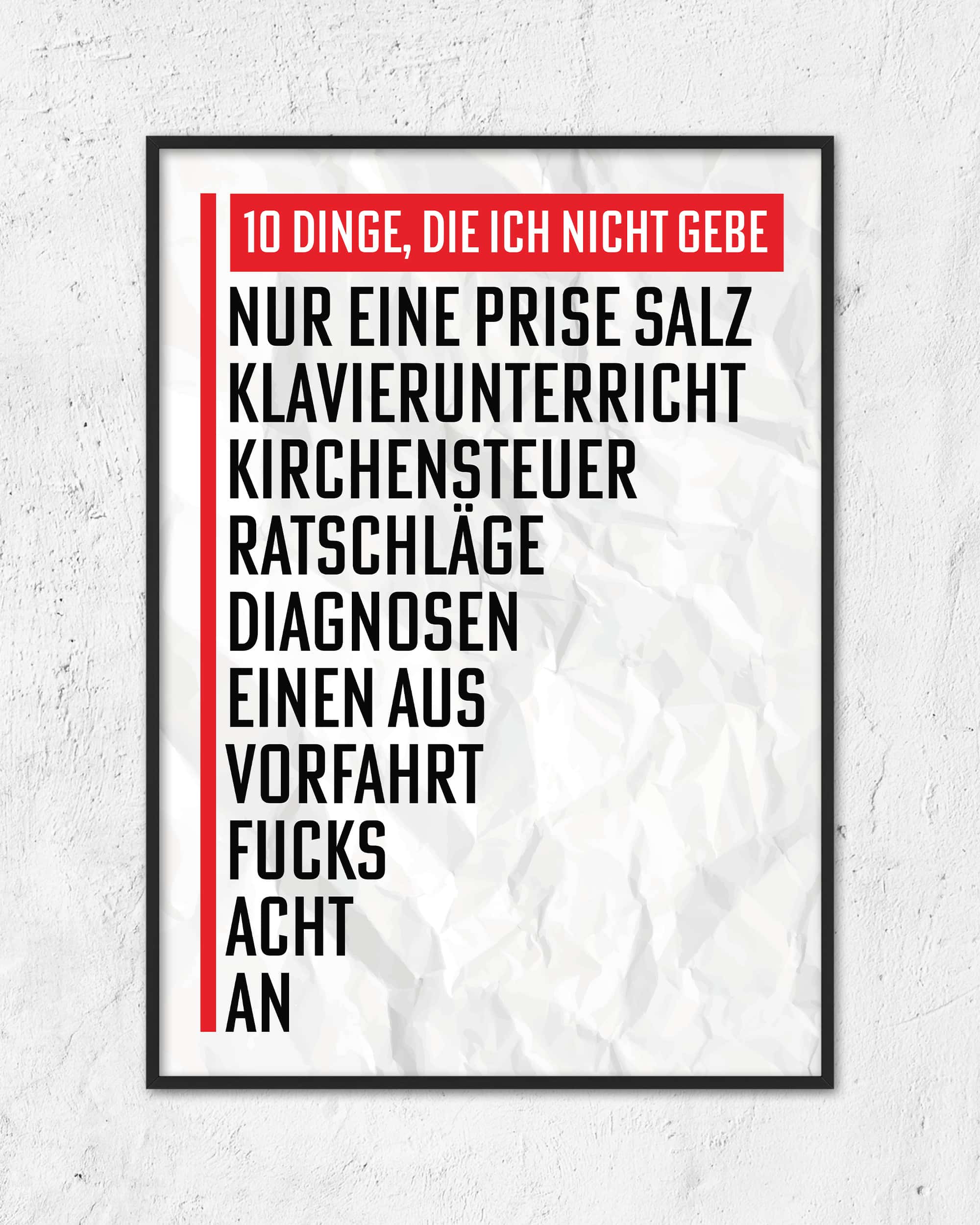 10 Dinge | 3-Type Poster