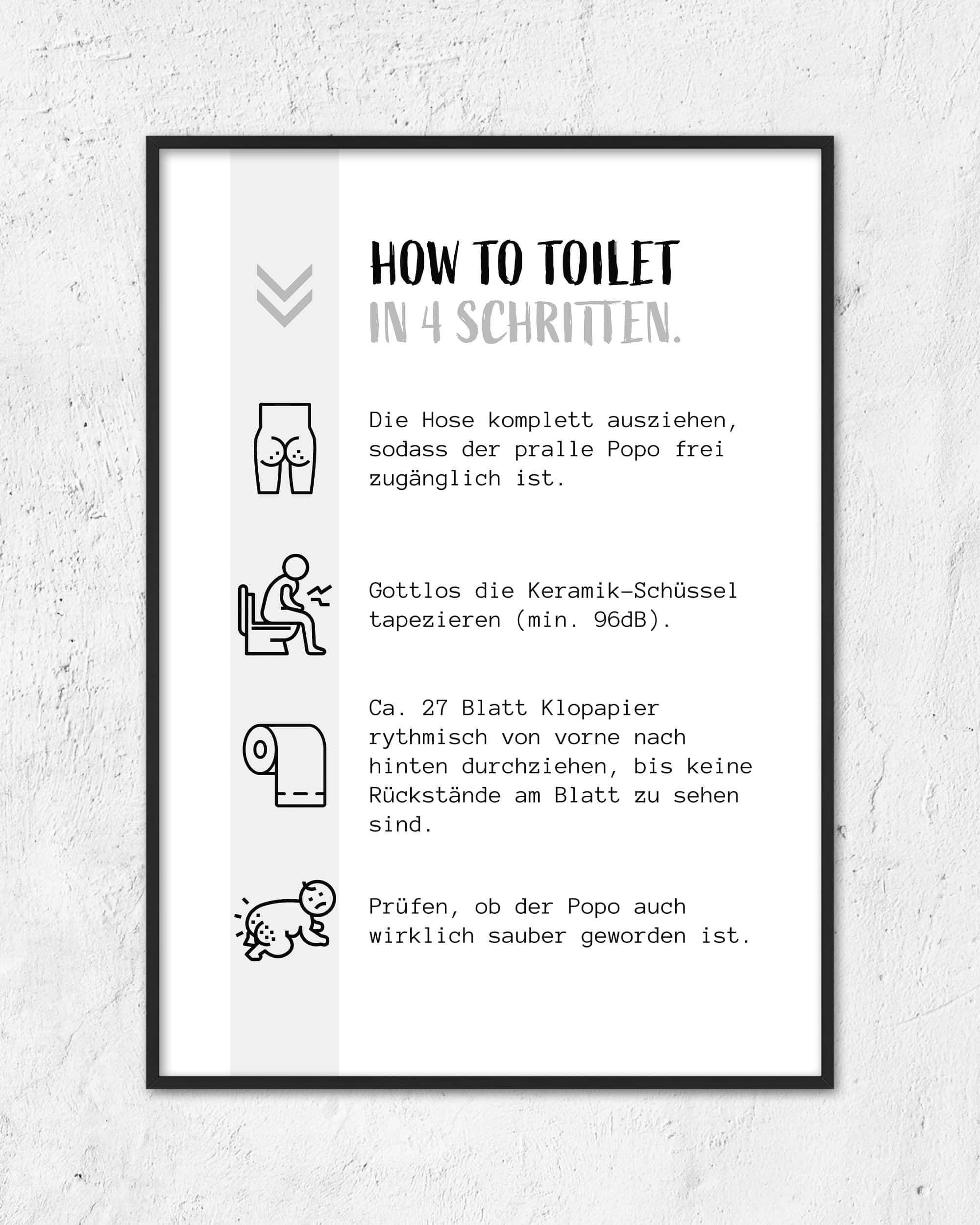 How to Toilet | 3-Type Poster