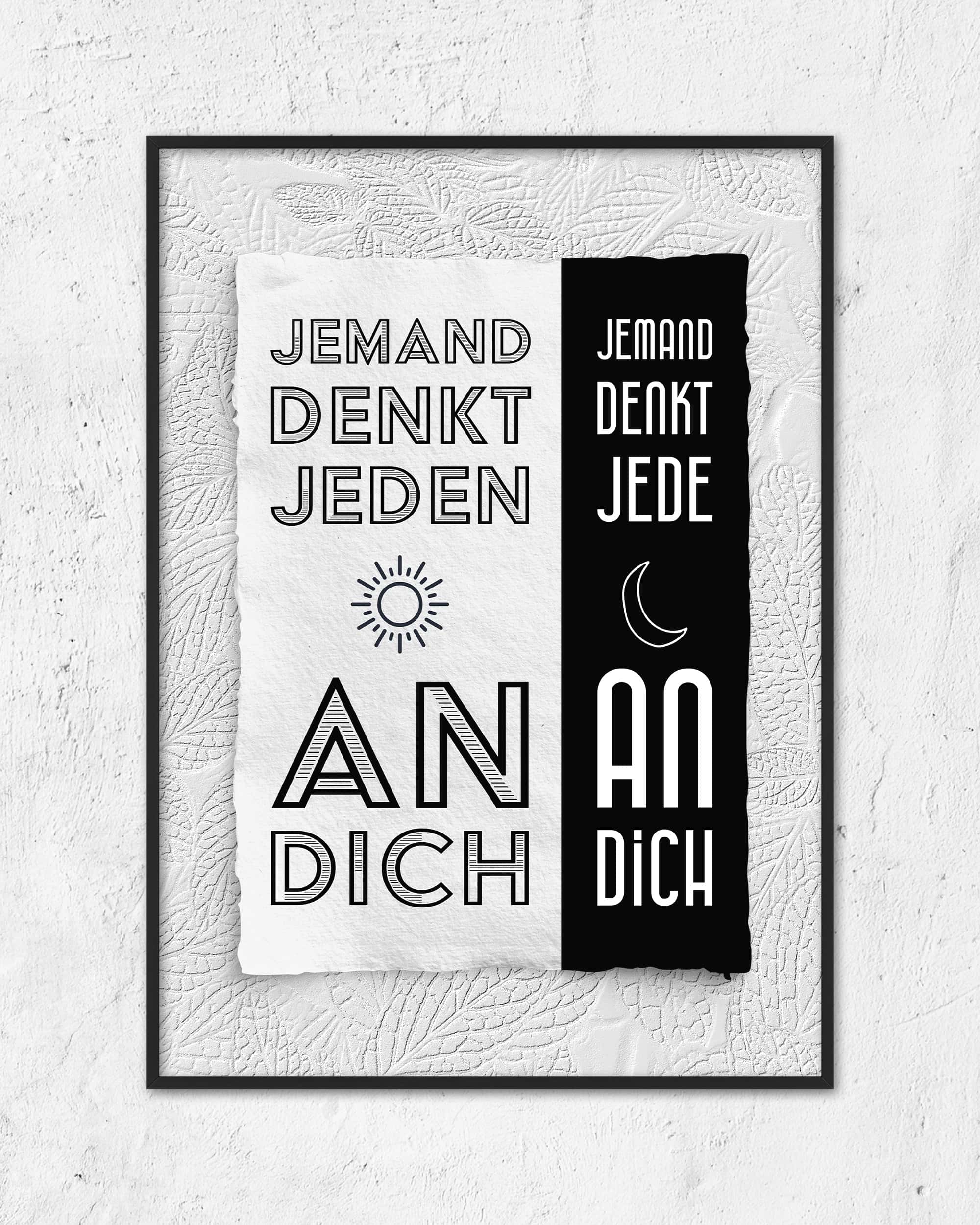 Jeden Tag und jede Nacht | 3-Type Poster