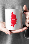 Titelbild der Keramik Tasse von Maondo mit dem Design Blöd in der Farbe Schwarz-Weiß