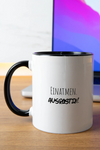 Titelbild der Keramik Tasse von Maondo mit dem Design Ruhig bleiben in der Farbe Schwarz-Weiß