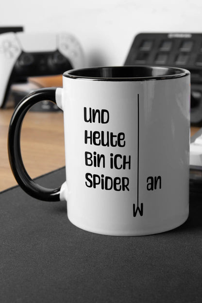 Titelbild der Keramik Tasse von Maondo mit dem Design Abhängen in der Farbe Schwarz-Weiß
