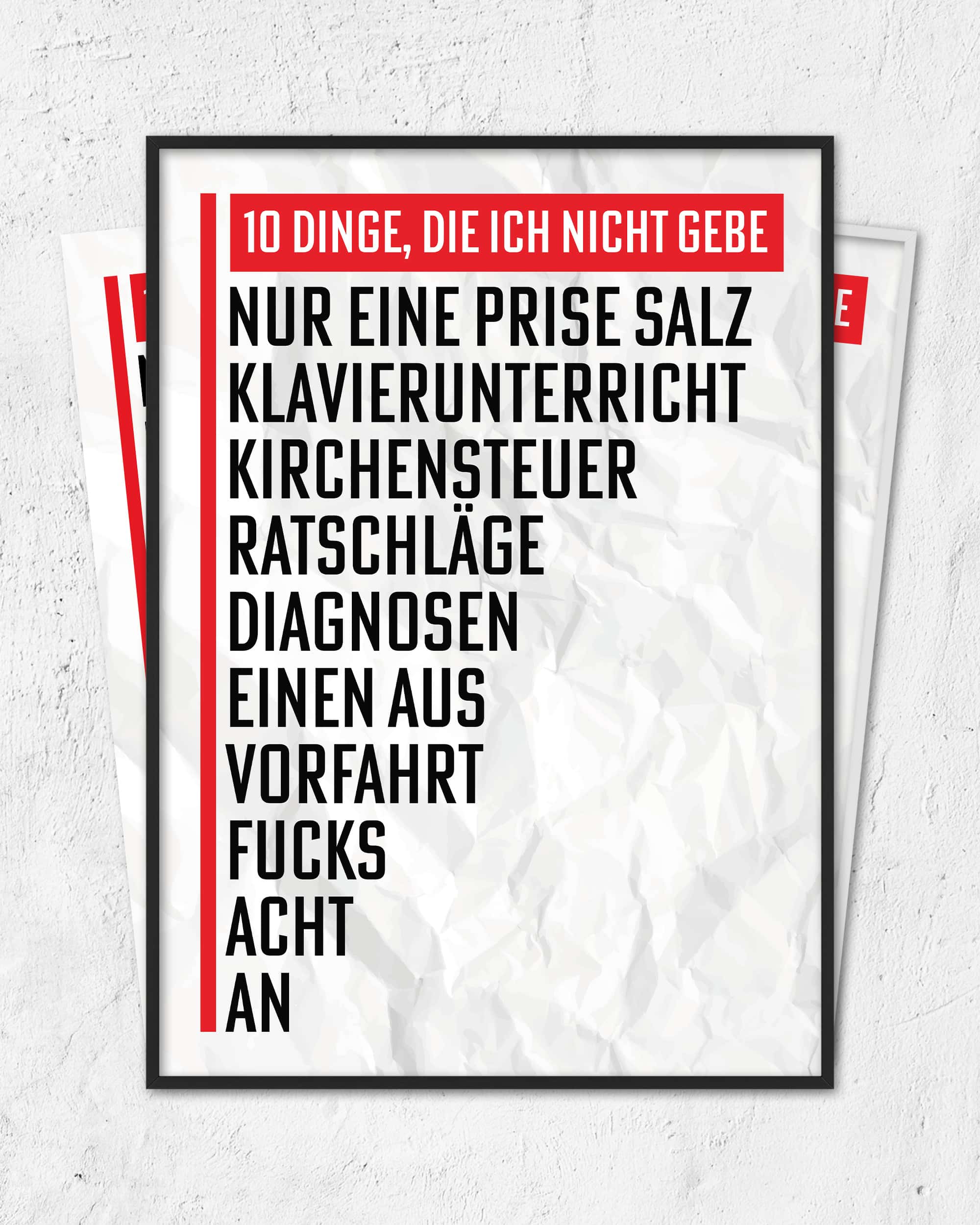 10 Dinge | 3-Type Poster