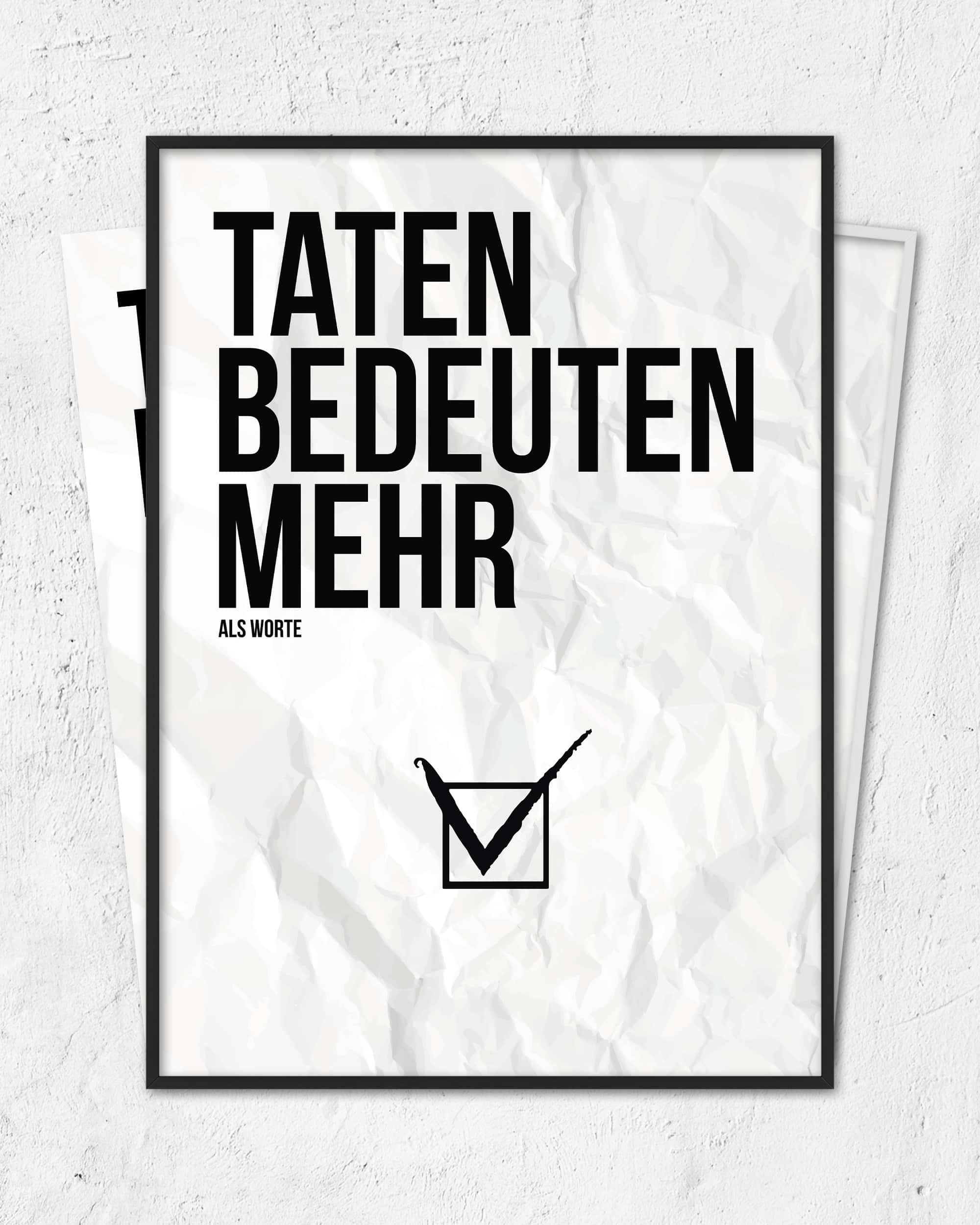 Mehr Taten | 3-Type Poster