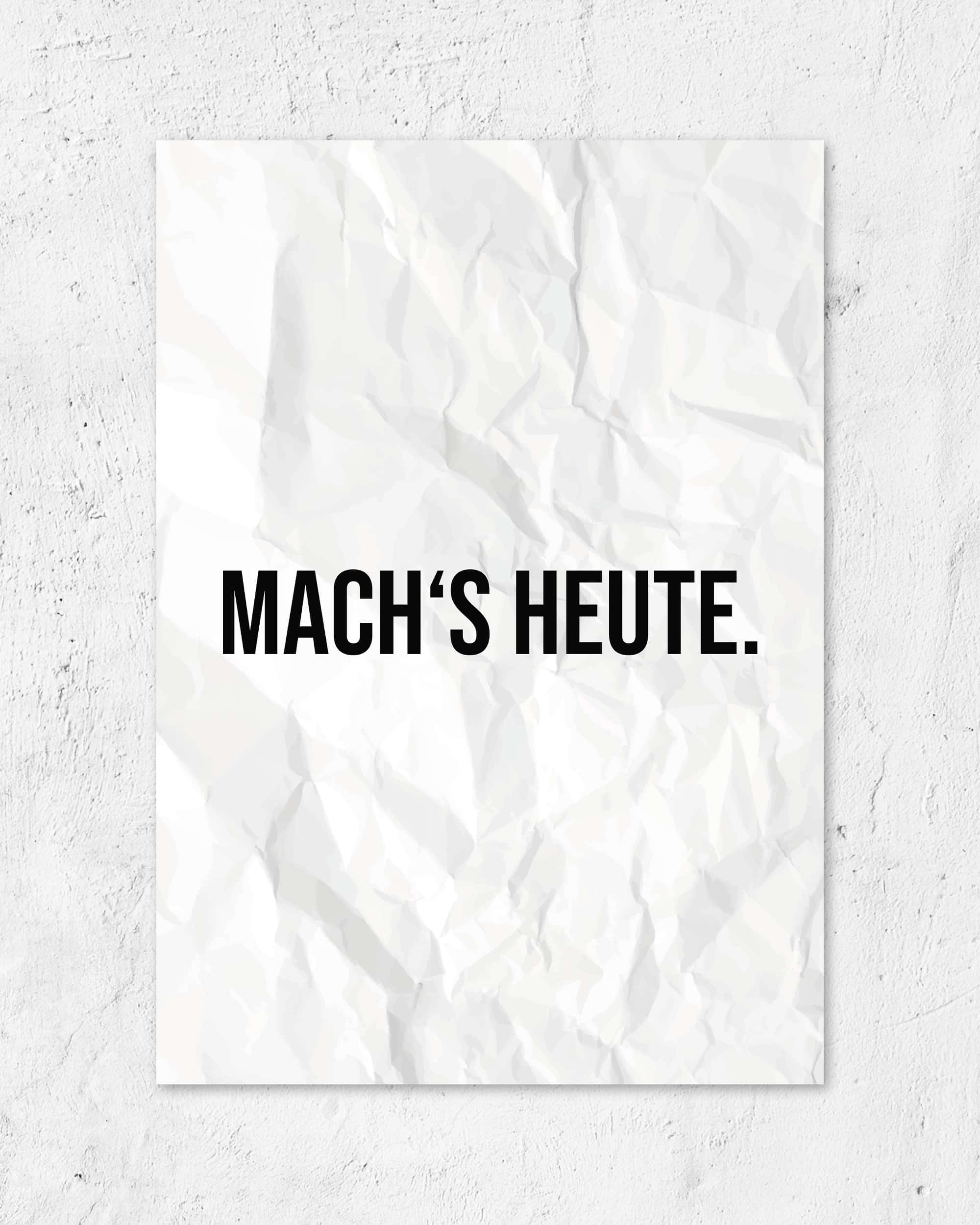 Mach's heute | 3-Type Poster