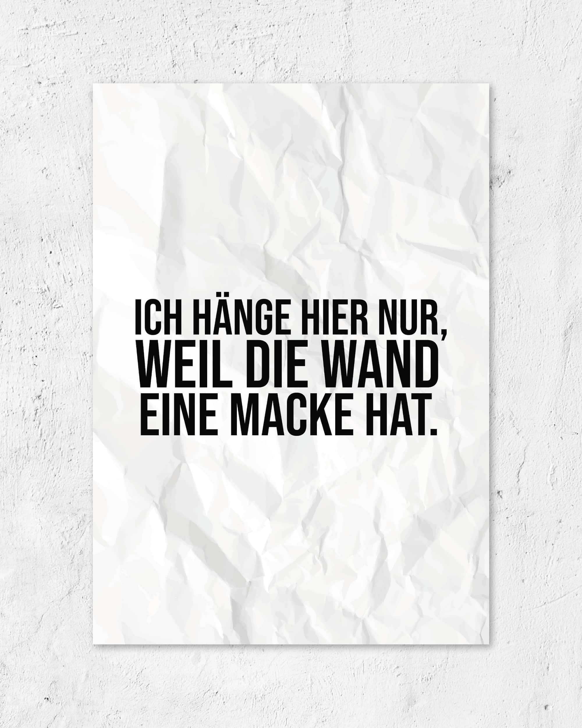 Habe ne' Macke | 3-Type Poster