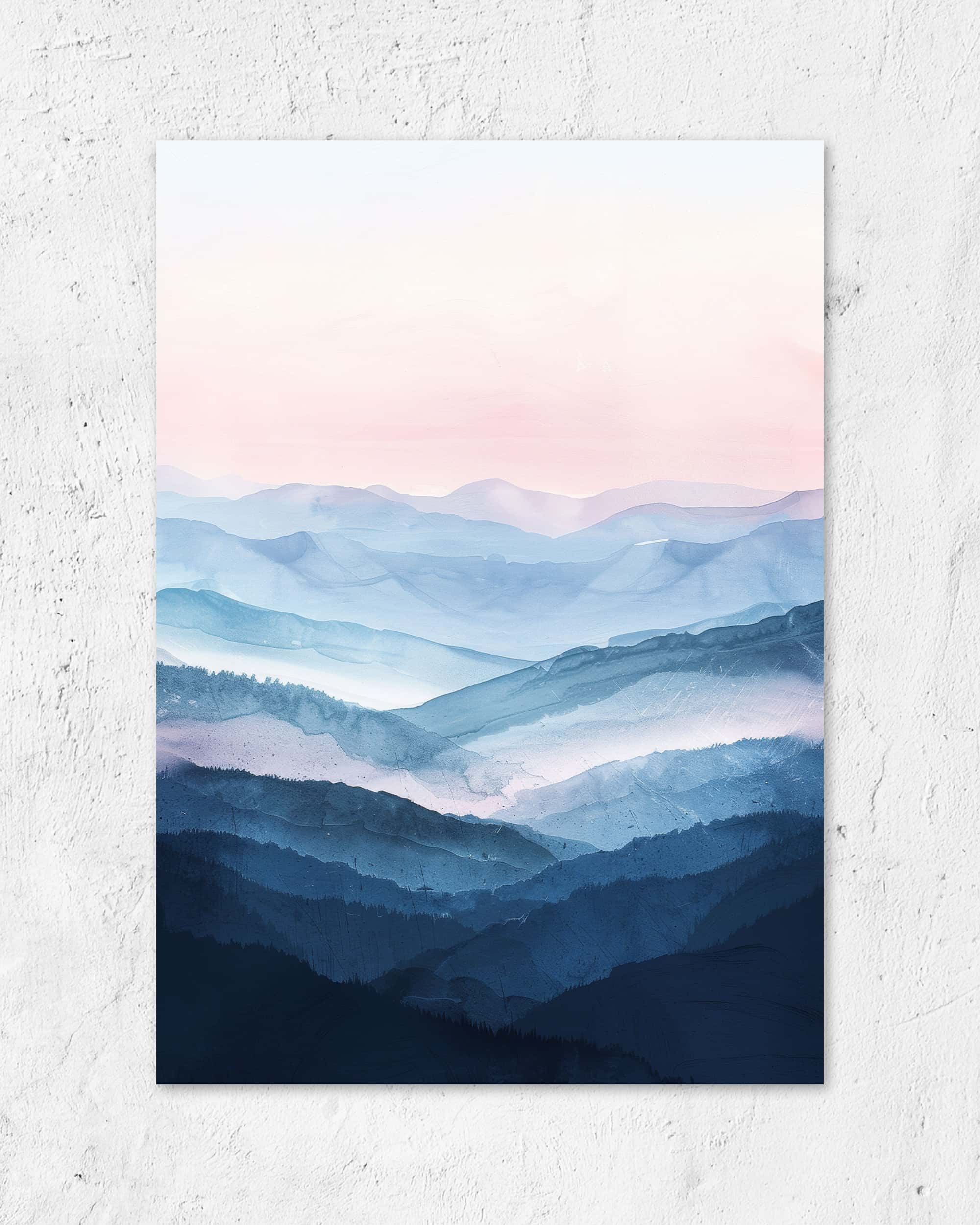 Blaues Gebirge | 3-Type Poster