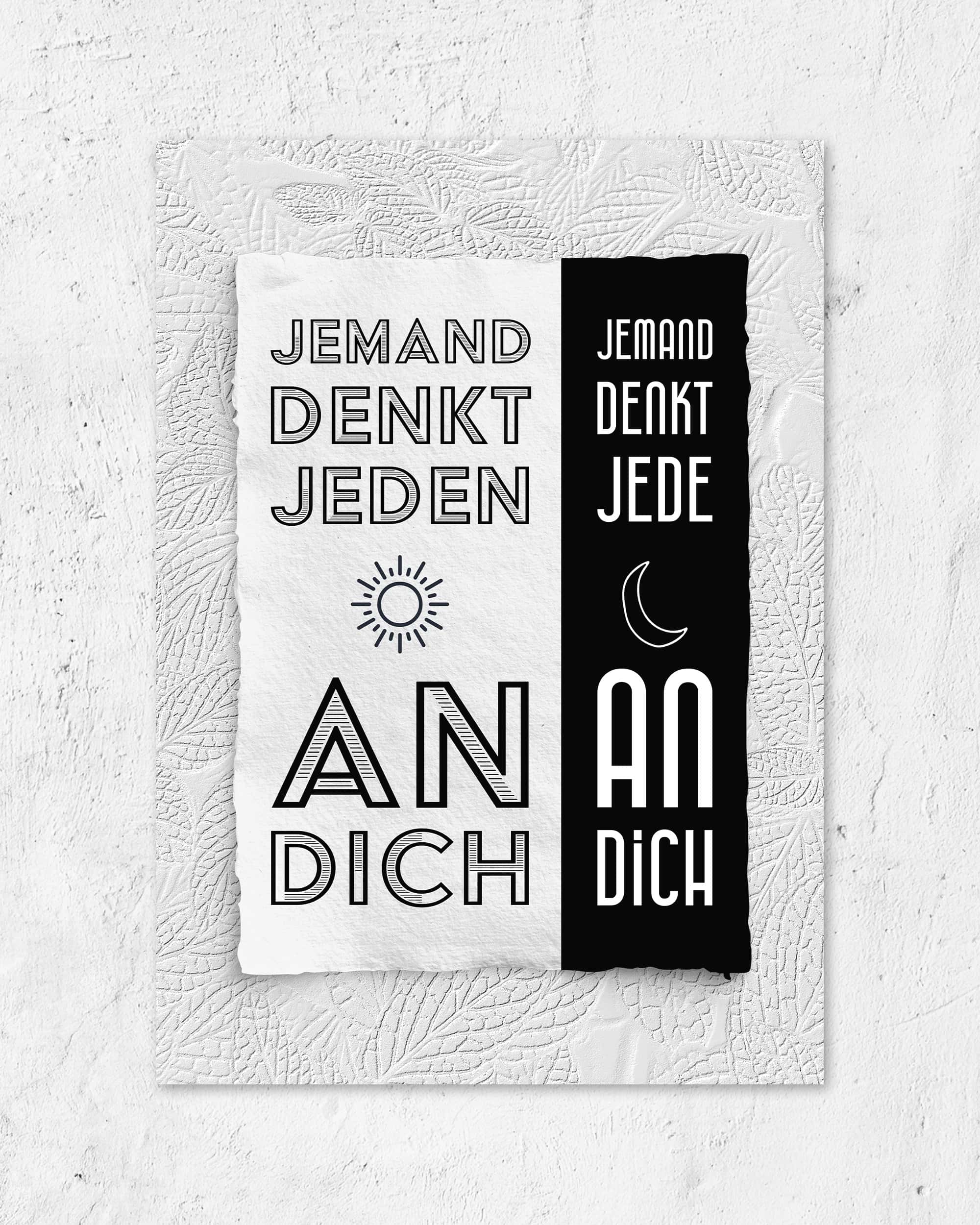 Jeden Tag und jede Nacht | 3-Type Poster