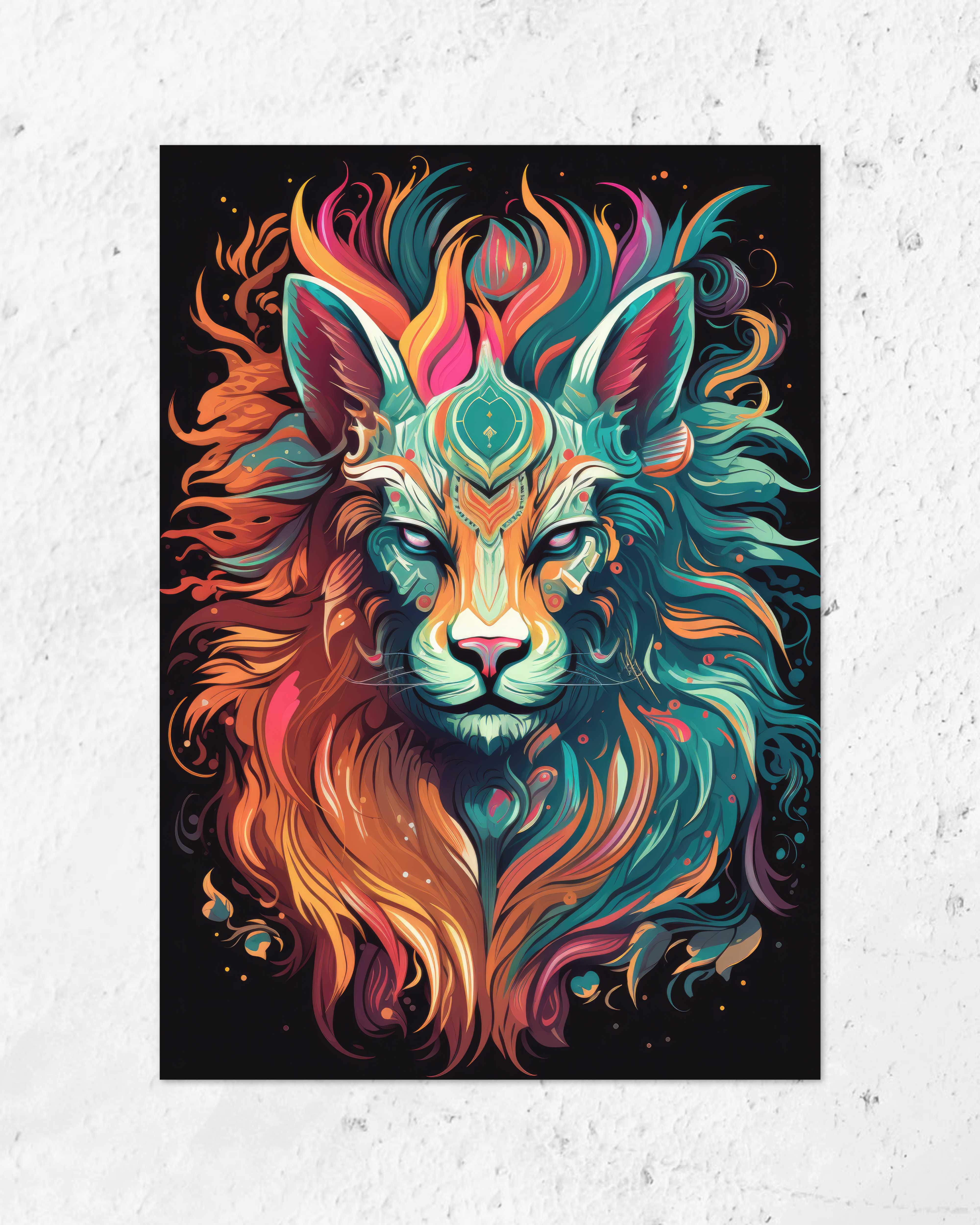 Prism Lion Icos - Poster (mit Rahmen)