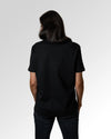 Sekundärer Modelshot der unbedruckten Seite des Organic Unisex T-Shirts von Maondo im Casual Fit mit dem Design Blaumachen in der Farbe Black