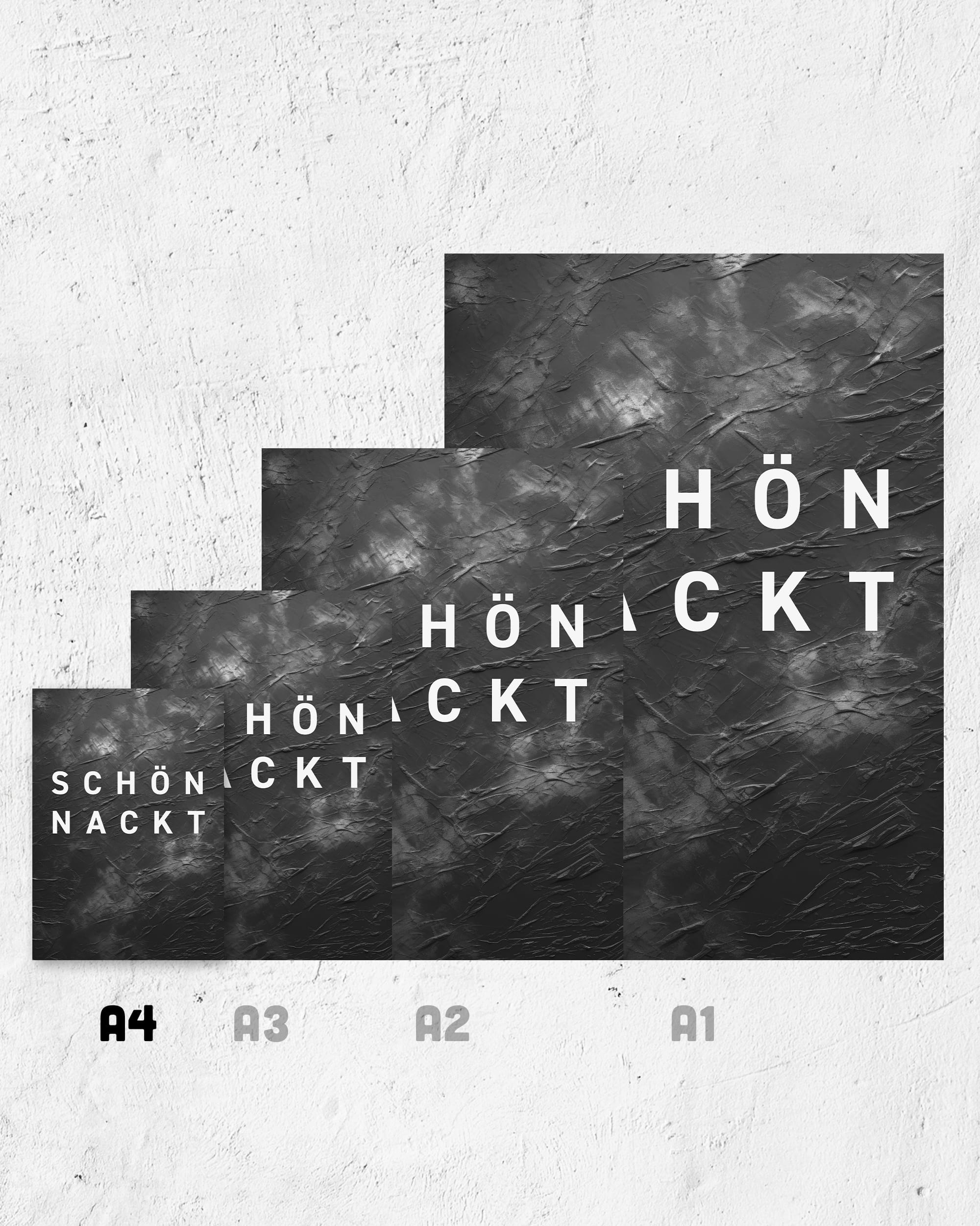 Schön nackt | 3-Type Poster