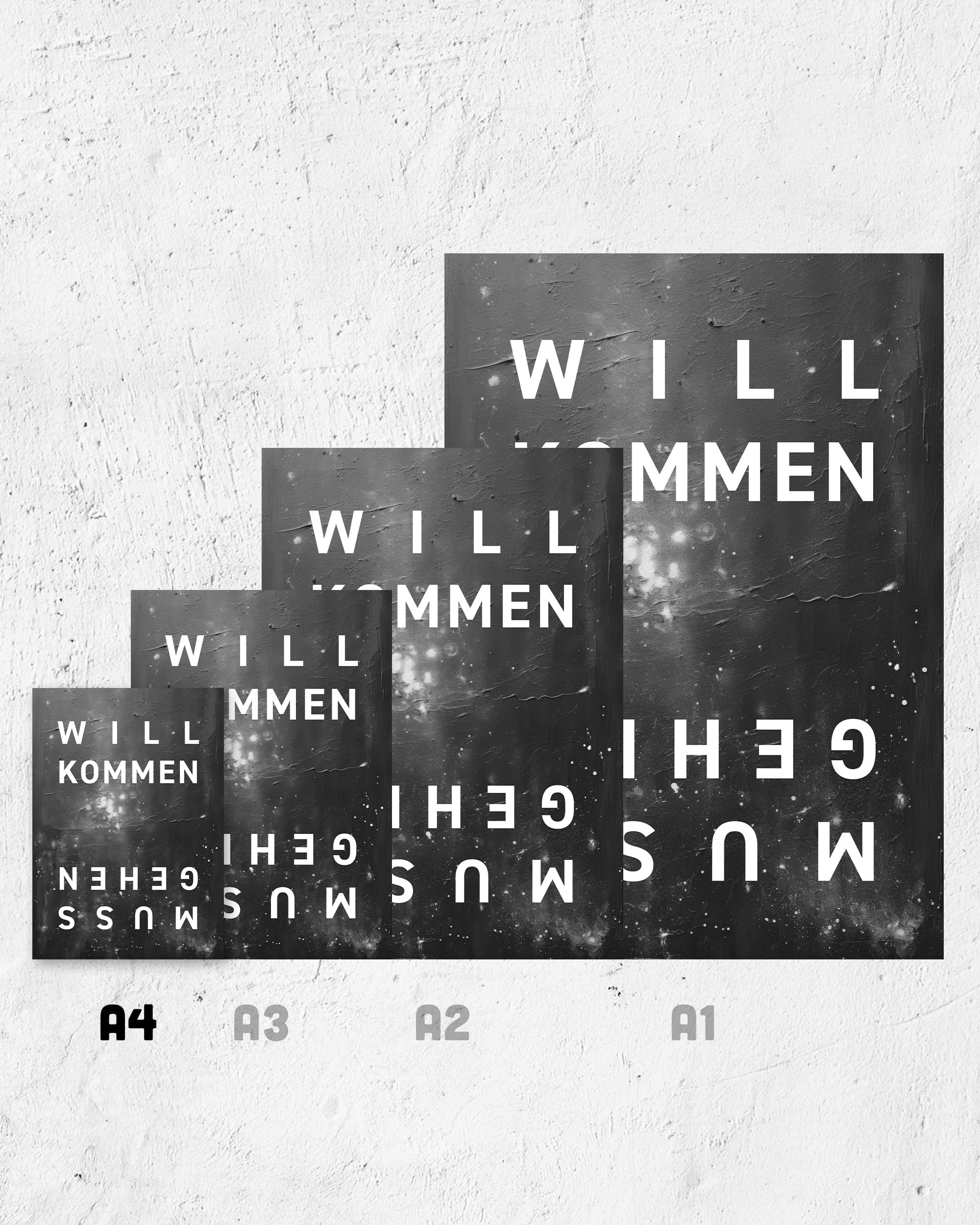 Willkommen Mussgehen | 3-Type Poster