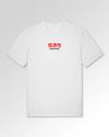Packshot der primären Druckseite des Organic Unisex T-Shirts von Maondo im Casual Fit mit dem Design Authentic Shit in der Farbe White
