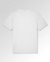 Packshot der unbedruckten Seite des Organic Unisex T-Shirts von Maondo im Casual Fit mit dem Design Krankmeldung in der Farbe White