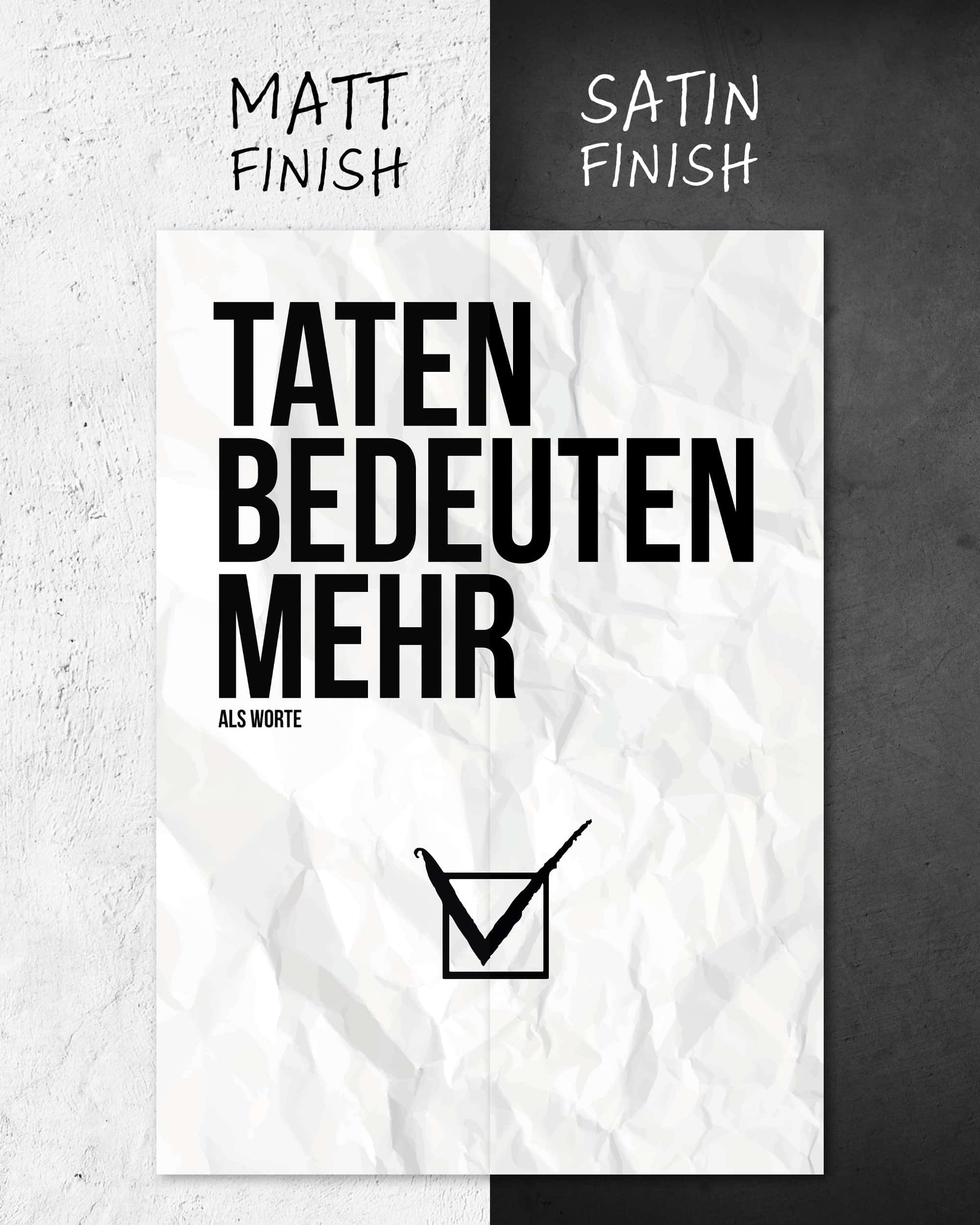 Mehr Taten | 3-Type Poster