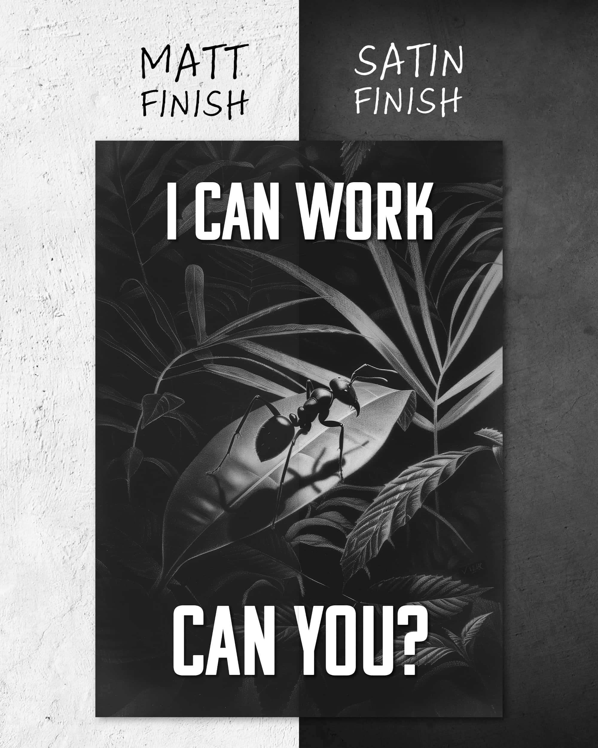 I can work | 3-Type Poster