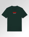 Packshot der primären Druckseite des Organic Unisex T-Shirts von Maondo im Casual Fit mit dem Design Authentic Shit in der Farbe Glazed Green
