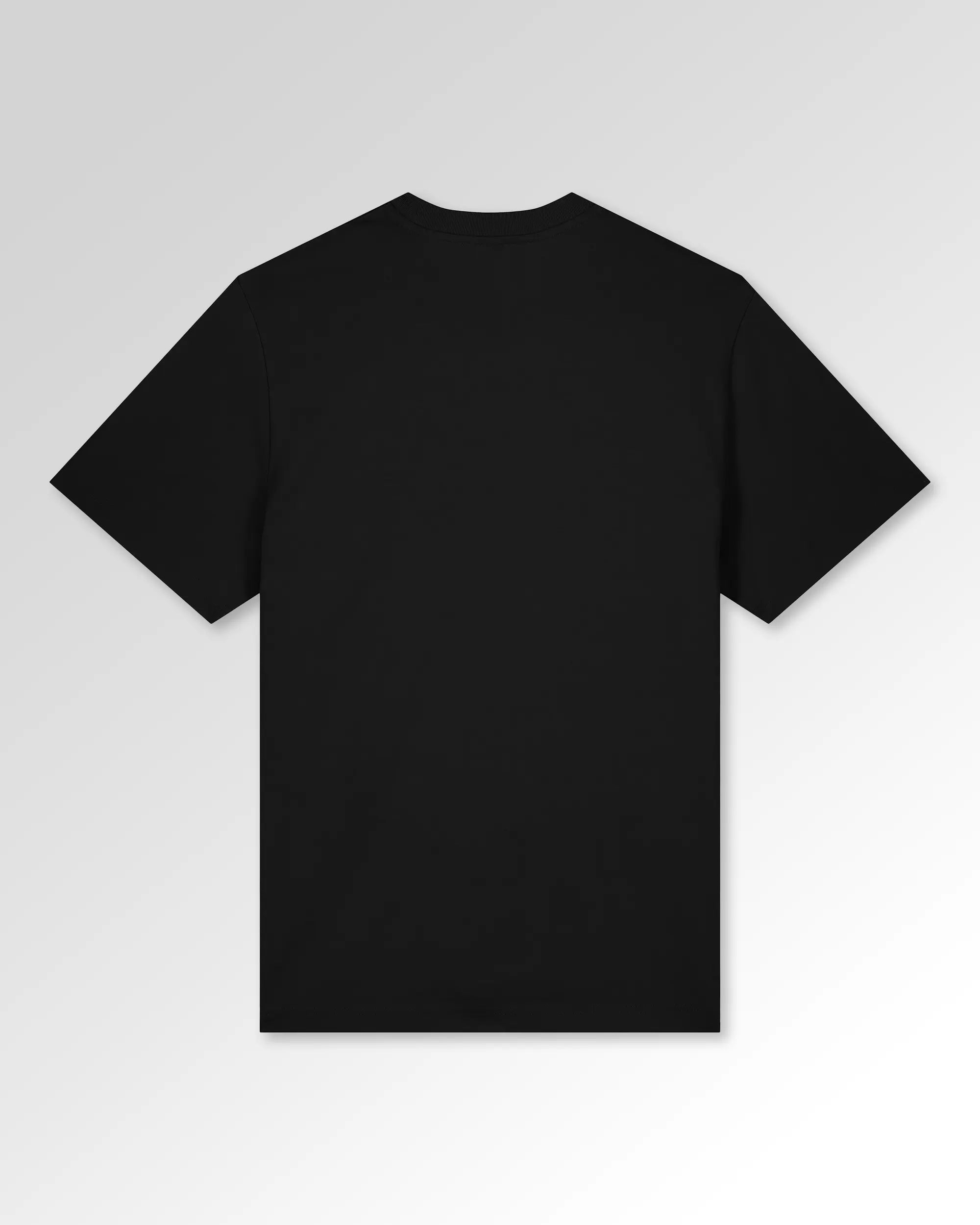 Packshot der unbedruckten Seite des Organic Unisex T-Shirts von Maondo im Heavy Fit mit dem Design Krankmeldung in der Farbe Black