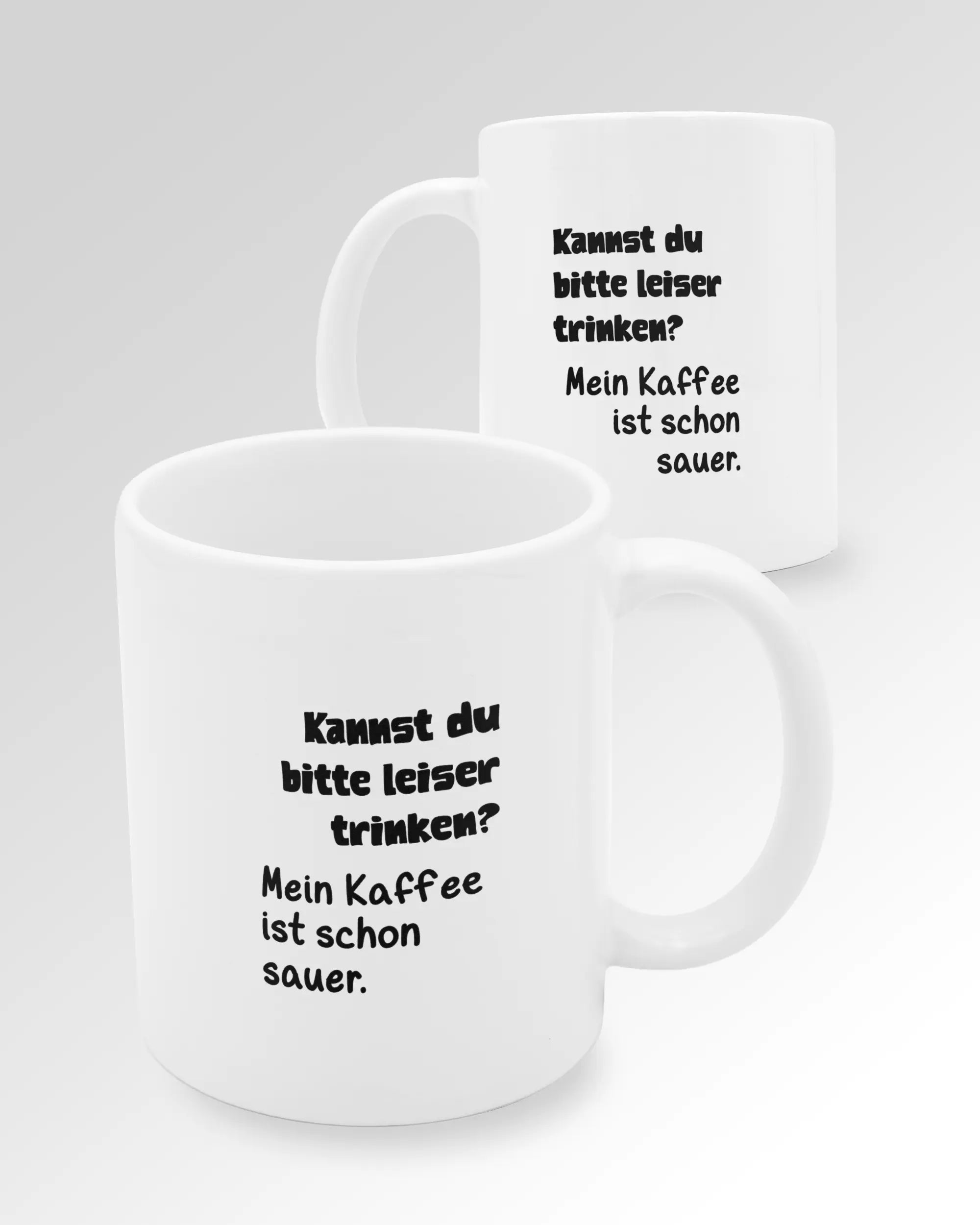Variantenbild der beidseitig bedruckten Keramik Tasse von Maondo mit dem Design Ruhiges Böhnchen in der Farbe Weiß