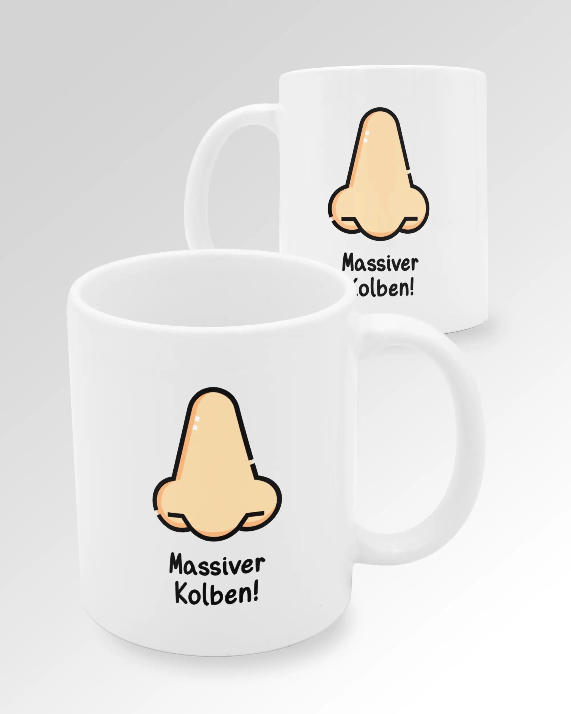 Variantenbild der beidseitig bedruckten Keramik Tasse von Maondo mit dem Design Massiver Kolben in der Farbe Weiß