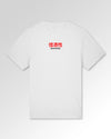 Packshot der primären Druckseite des Organic Unisex T-Shirts von Maondo im Relaxed Fit mit dem Design Authentic Shit in der Farbe White