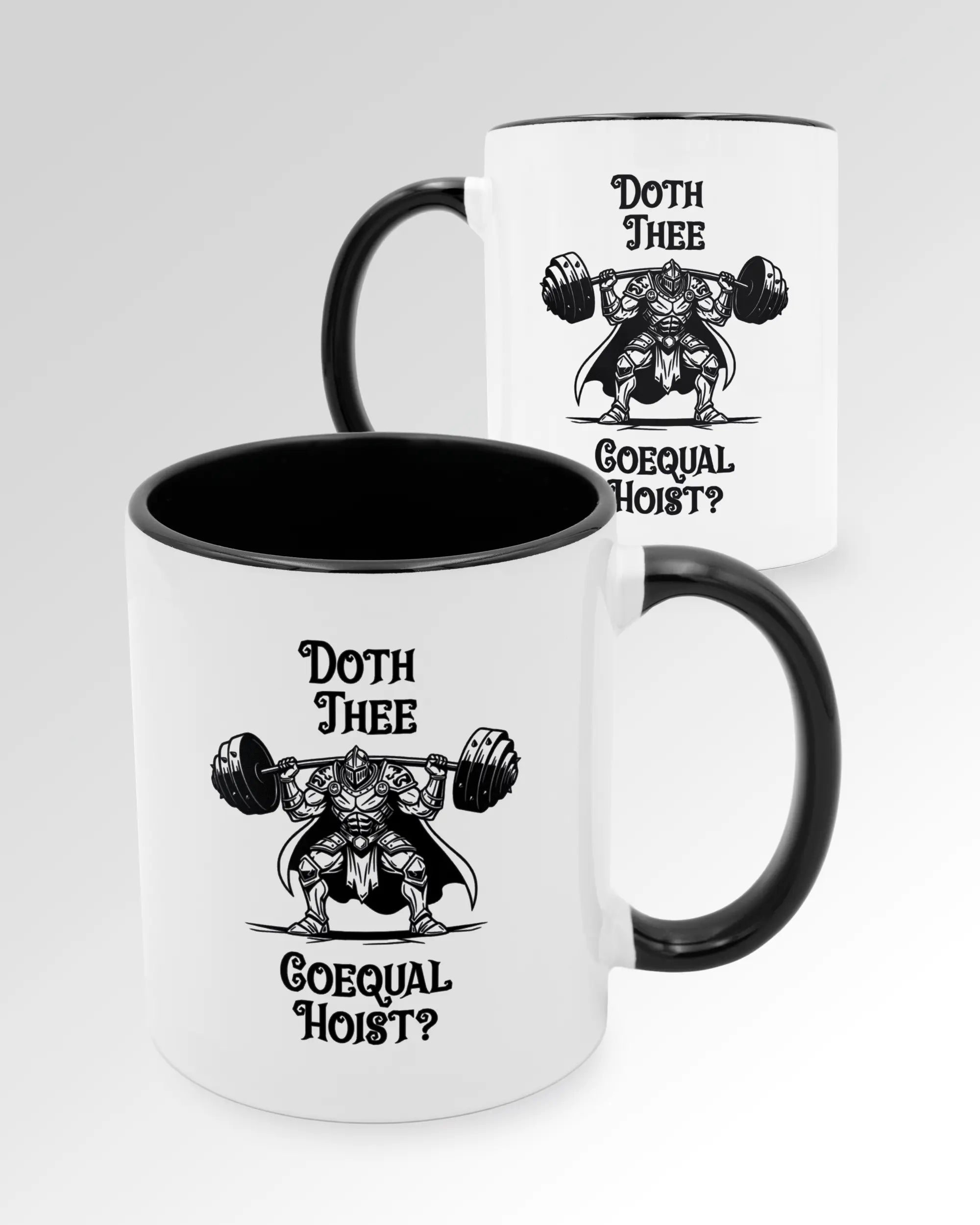 Seitenansicht der beidseitig bedruckten Keramiktasse von Maondo mit dem Design Hoist Mode in der Farbe Duotone