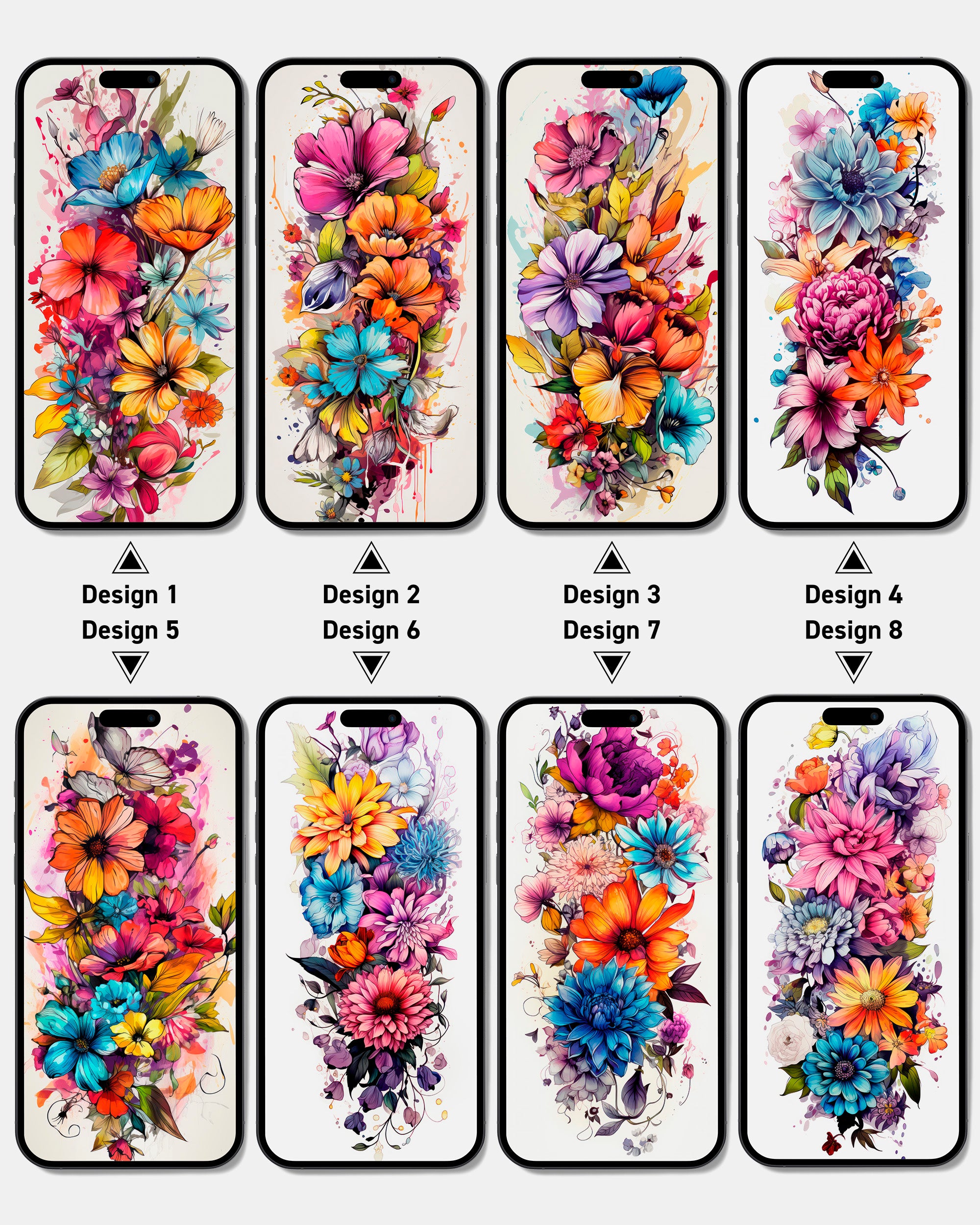 Colorful Flower Set | Tier I Digital Art