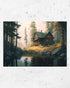 Cabin with Pond - Poster