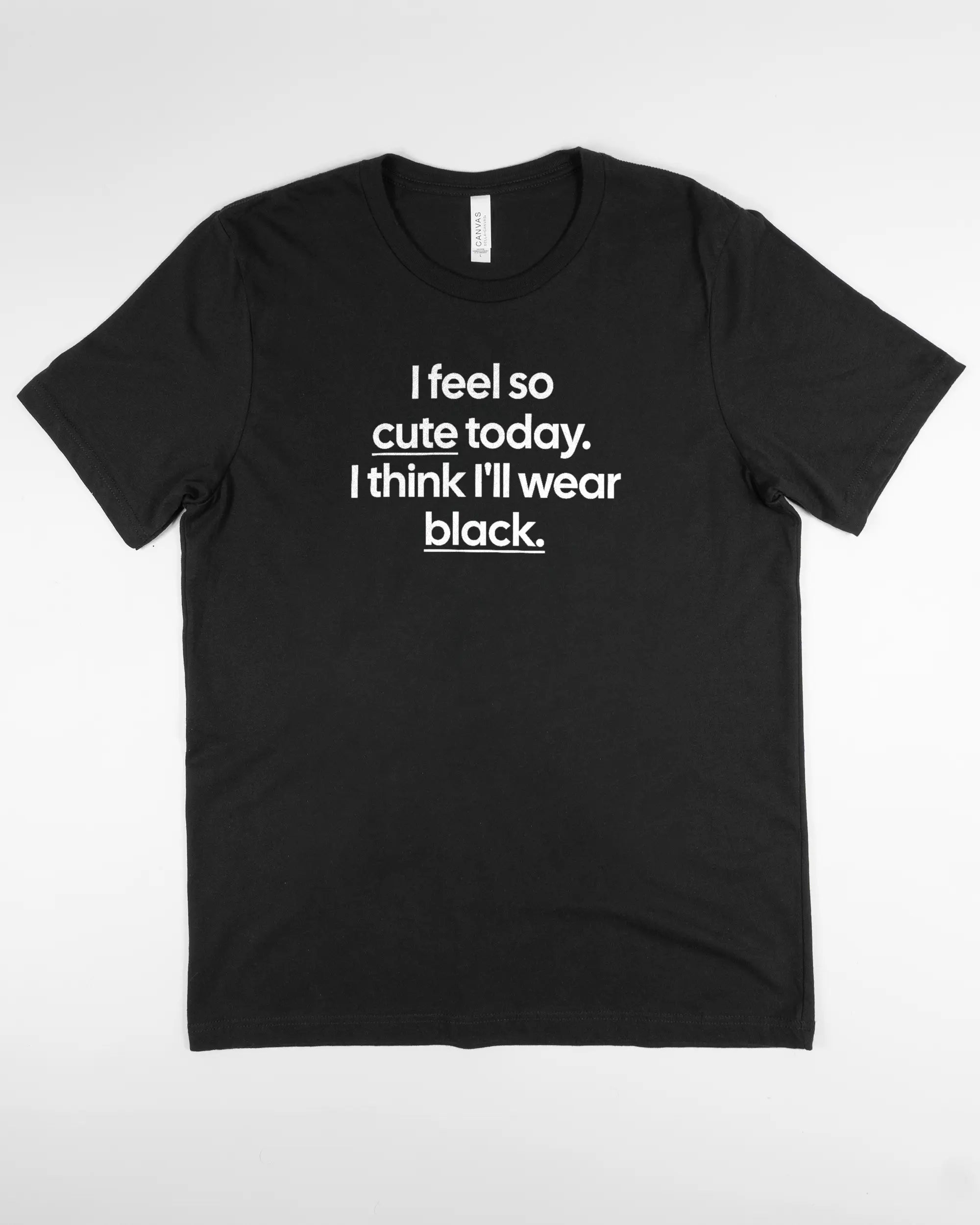 Vorderseite des Basic Unisex T-Shirt Light von Maondo mit dem Design Colorful Day in der Farbe Black und in der Größe L flach auf den Boden gelegt