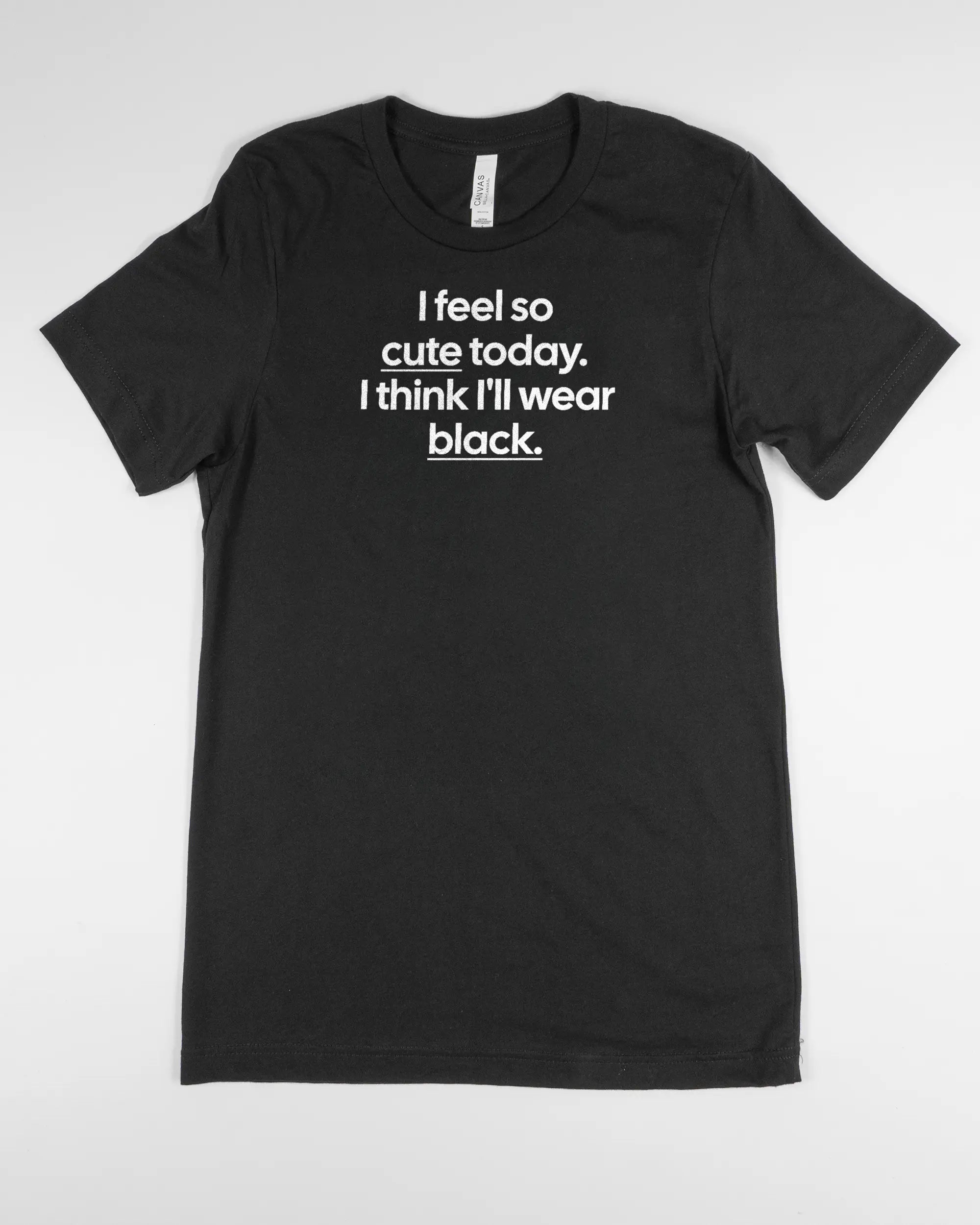 Vorderseite des Basic Unisex T-Shirt Light von Maondo mit dem Design Colorful Day in der Farbe Black und in der Größe S flach auf den Boden gelegt