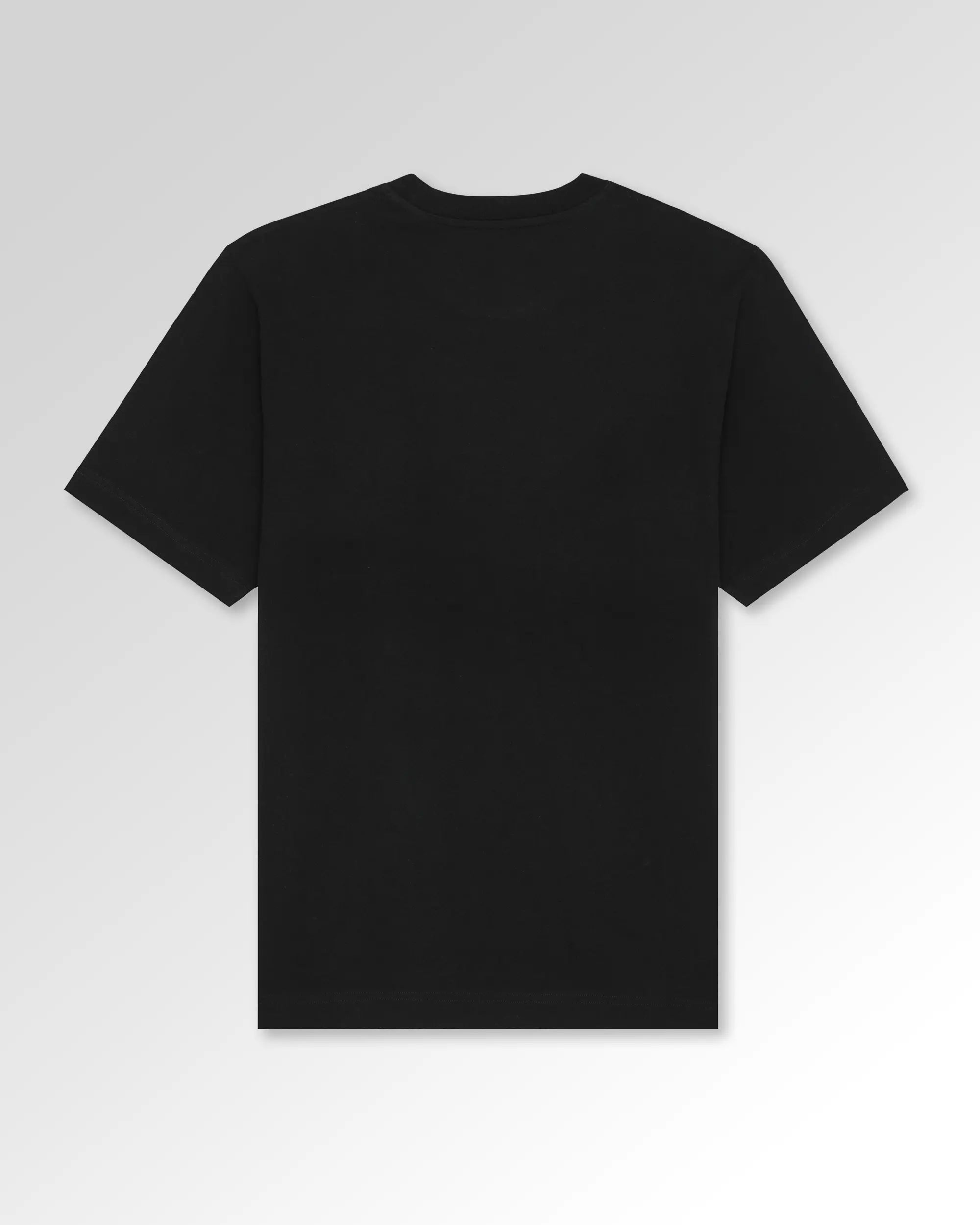 Packshot der unbedruckten Seite des Organic Unisex T-Shirts von Maondo im Oversized Fit mit dem Design Reinglotzen in der Farbe Black