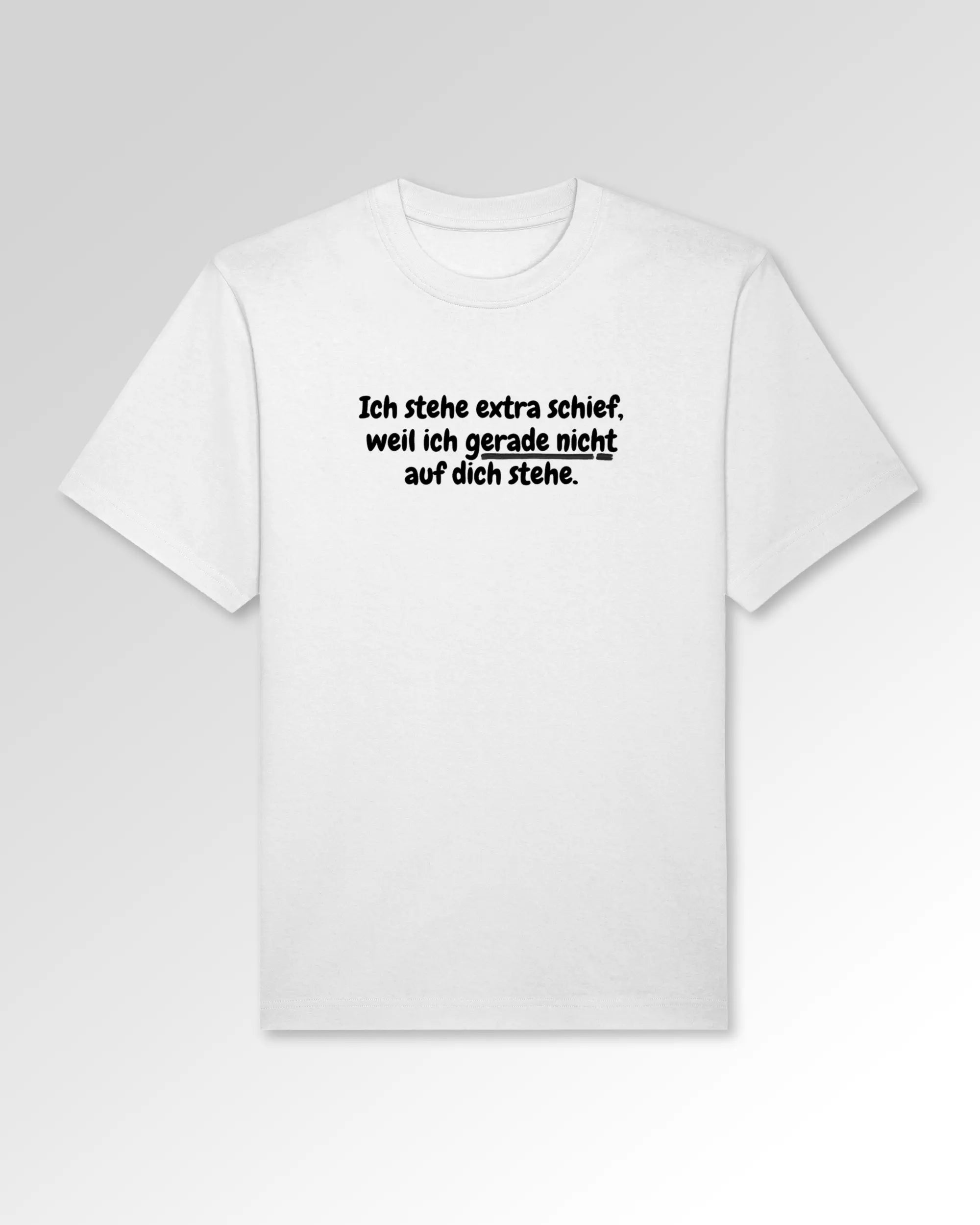 Packshot der Druckseite des Organic Unisex T-Shirts von Maondo im Oversized Fit mit dem Design Flirty AF in der Farbe White