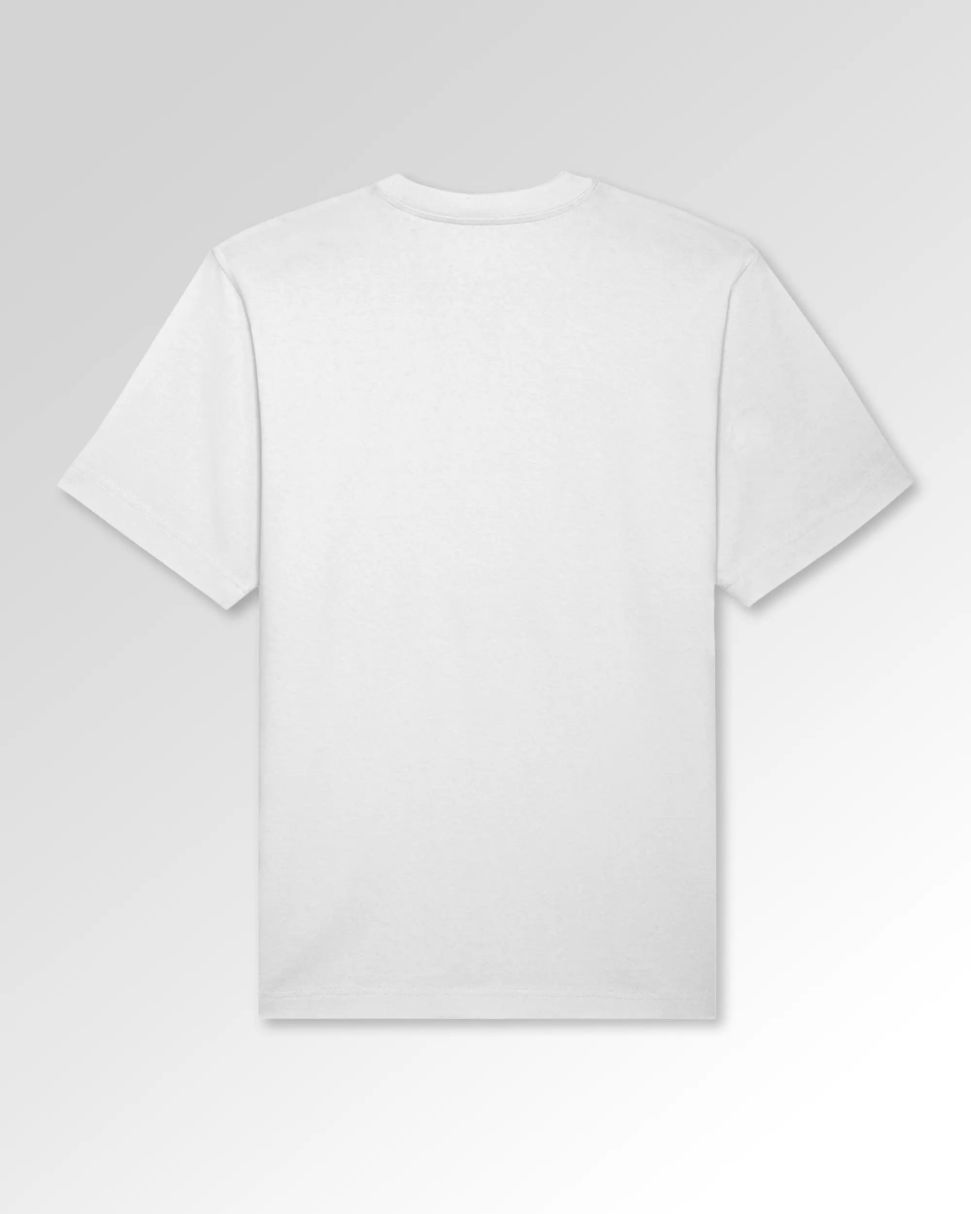 Packshot der unbedruckten Seite des Organic Unisex T-Shirts von Maondo im Oversized Fit mit dem Design Ich suche nicht in der Farbe White