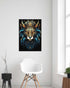 Cosmic Lion Mars - Poster (mit Rahmen)