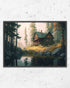 Cabin with Pond - Poster