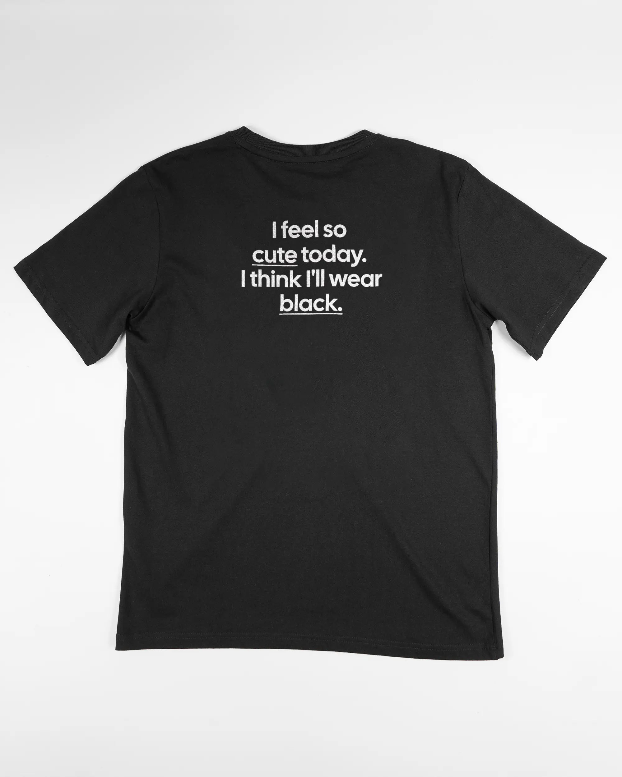 Rückseite des Organic Unisex T-Shirt Relaxed von Maondo mit dem Design Colorful Day in der Farbe Black und in der Größe S flach auf den Boden gelegt