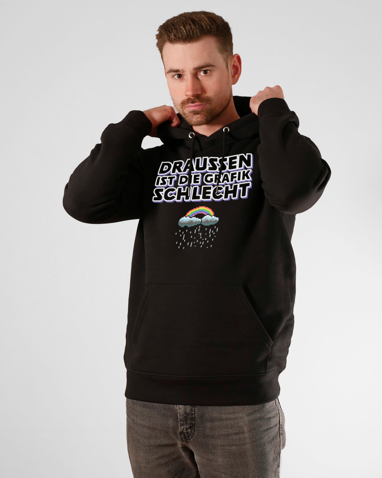 Draußen ist die Grafik schlecht | 3-Style Hoodie