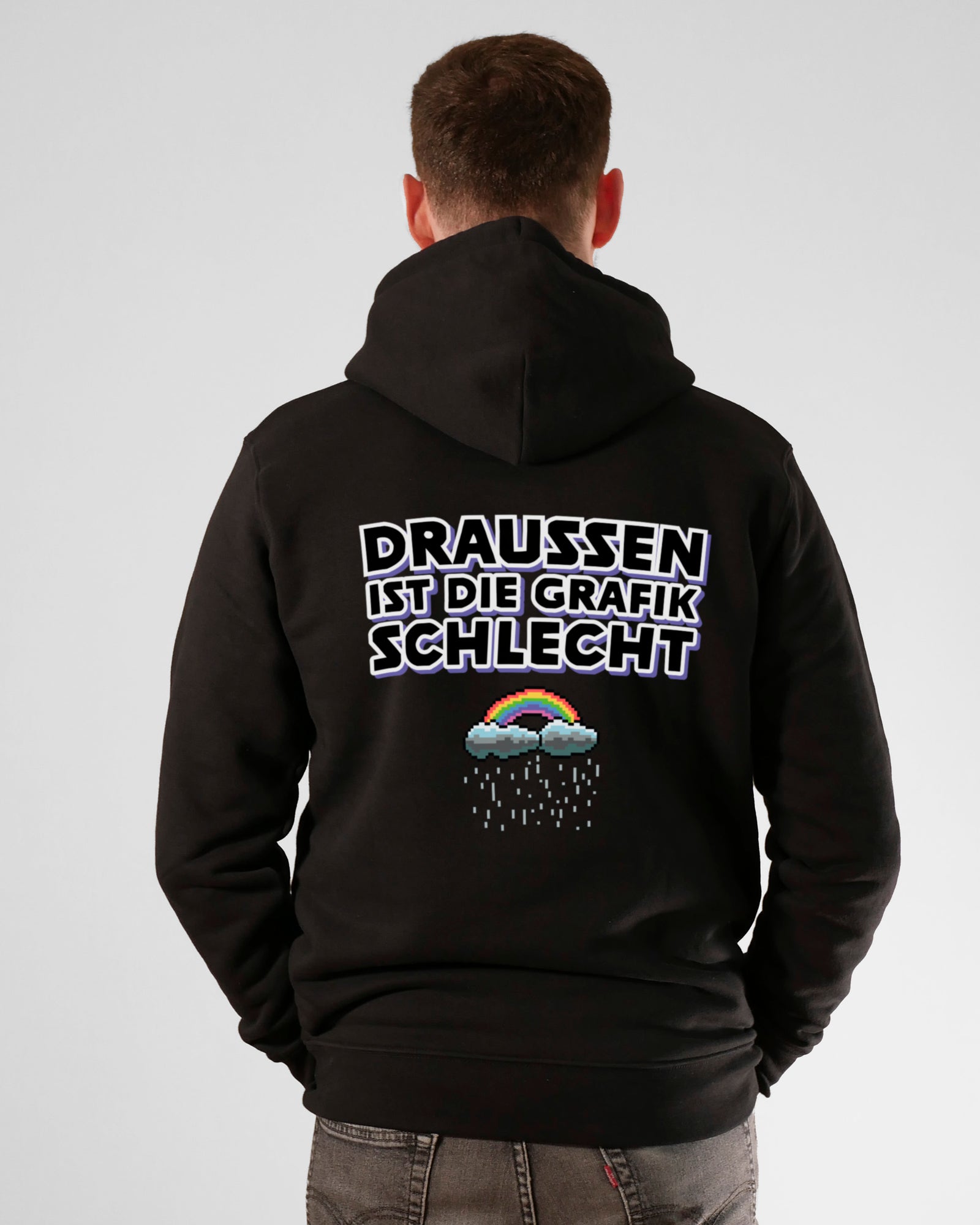 Draußen ist die Grafik schlecht | 3-Style Hoodie