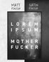 Lorem Ipsum | 3-Type Poster